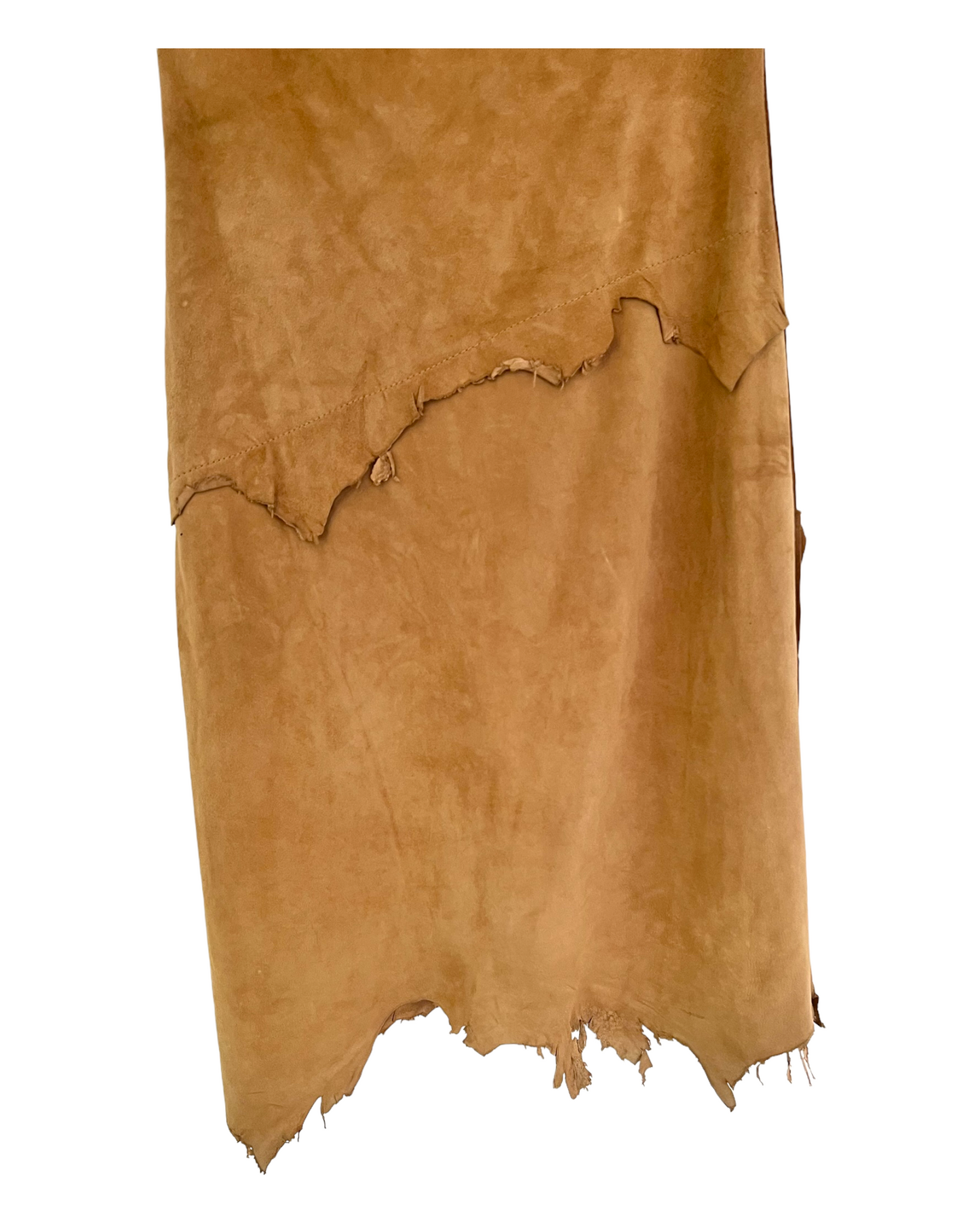 RARE Vintage 1990's Dolce & Gabbana Suede Dress with Black Lace Bra Insert