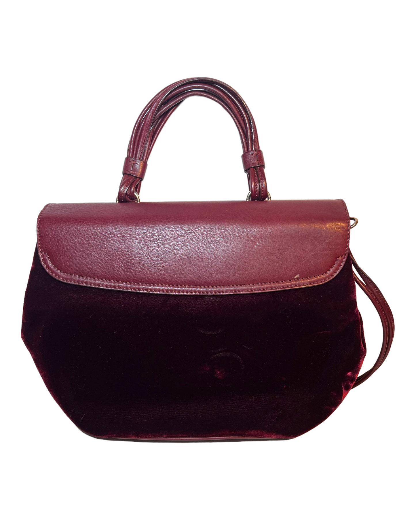 Vintage Giorgio Armani Velvet and Leather Bag
