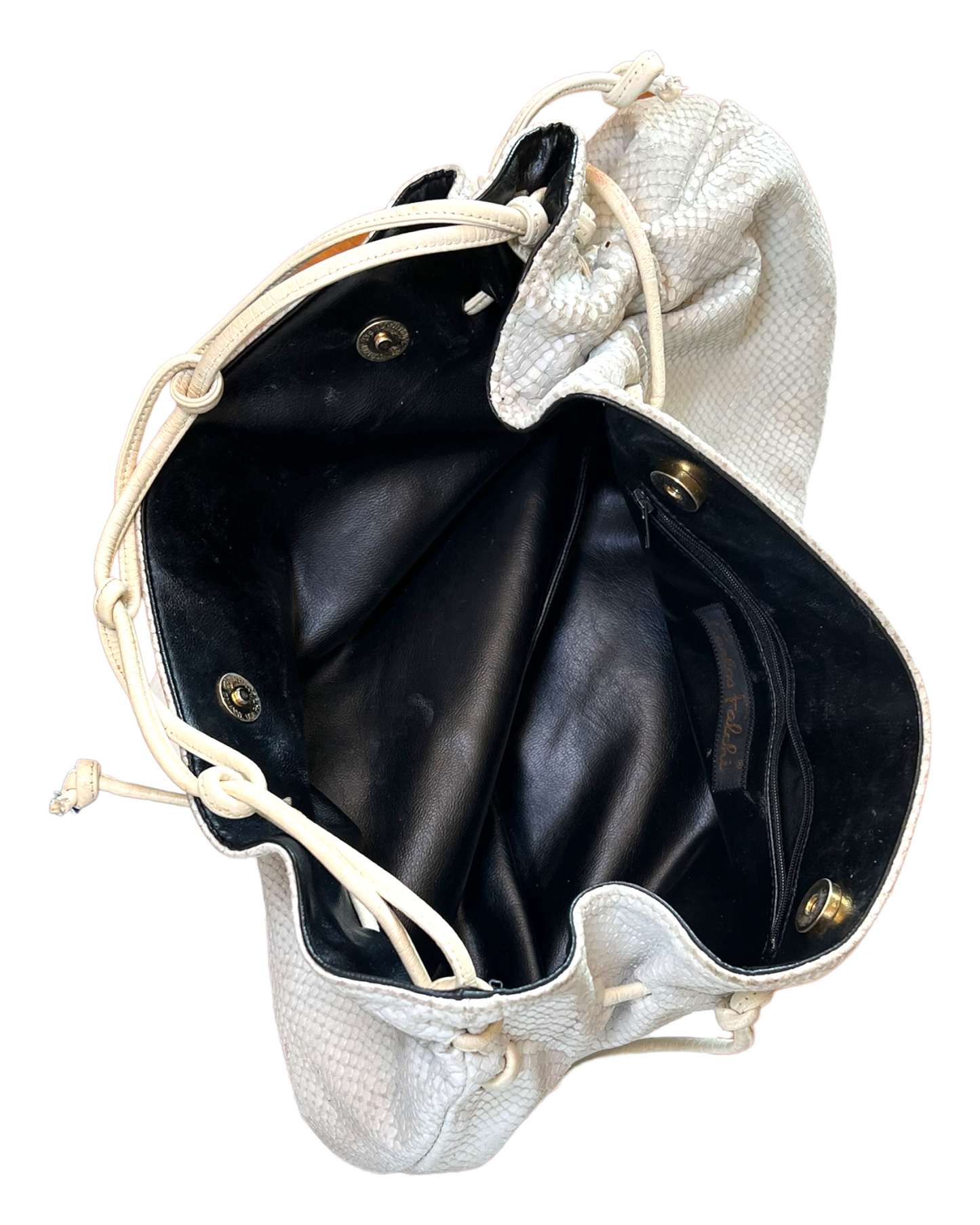 Vintage Carlos Falchi Snakeskin White Bag