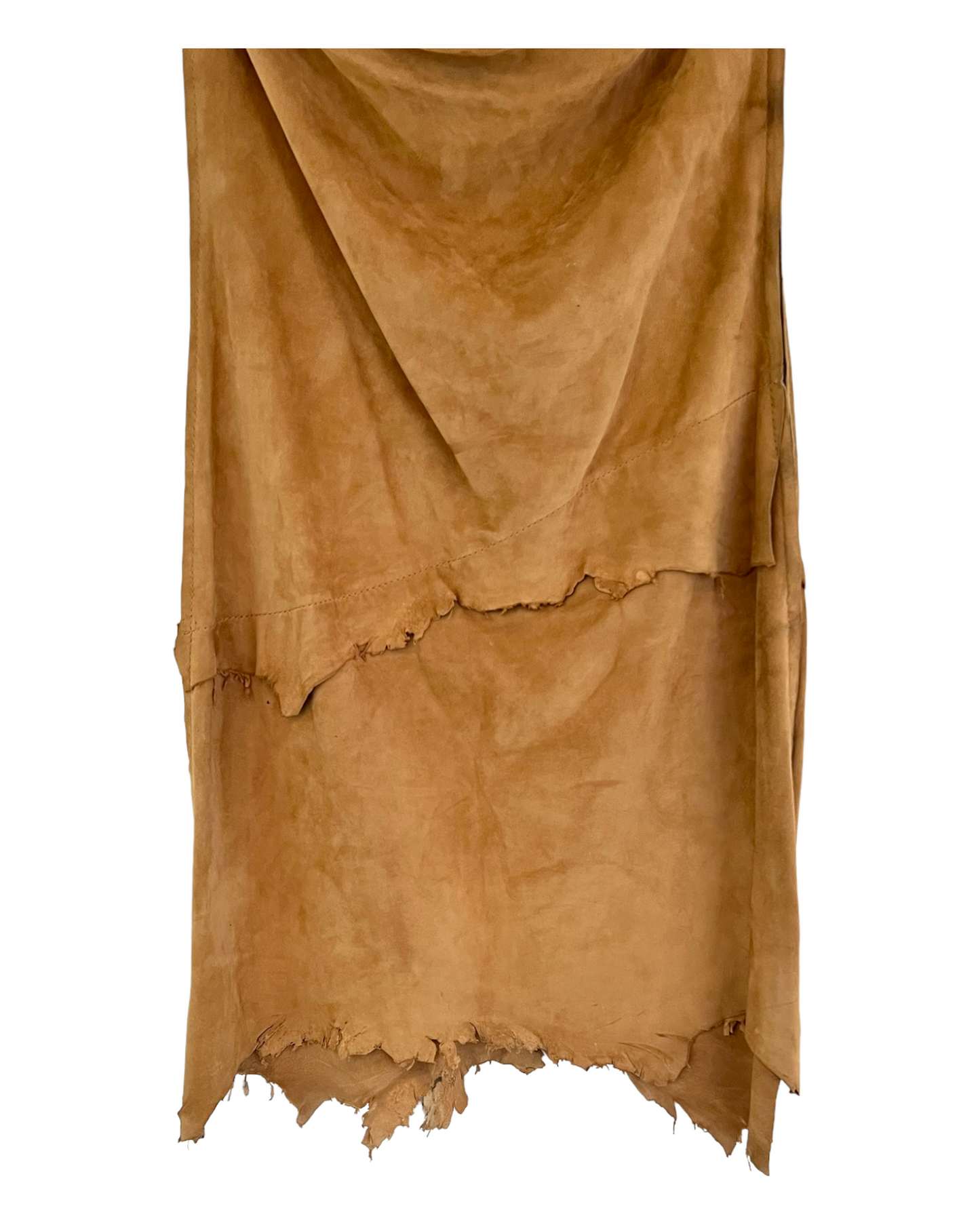 RARE Vintage 1990's Dolce & Gabbana Suede Dress with Black Lace Bra Insert