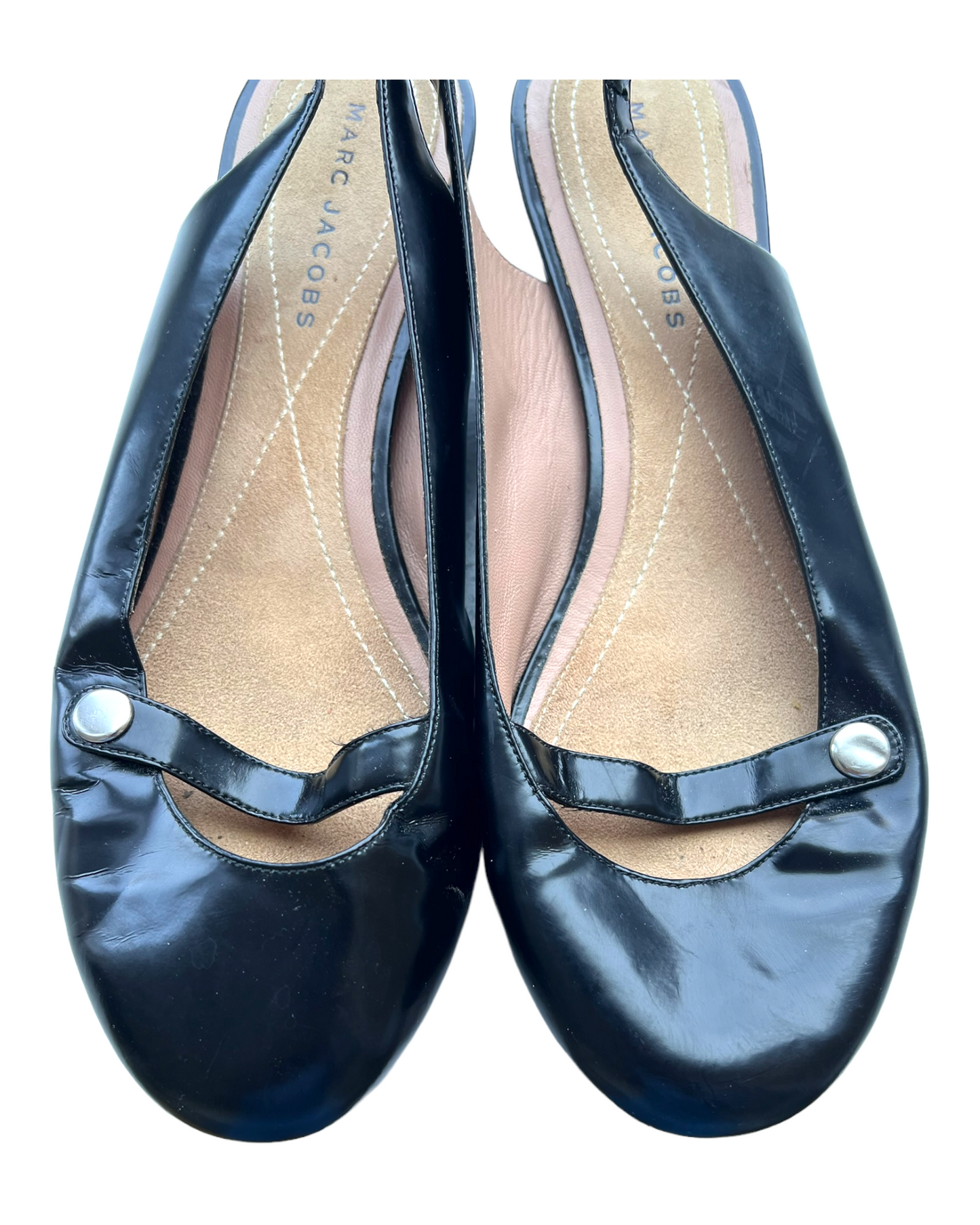 Vintage Marc Jacobs Patent Leather Slingback Flats