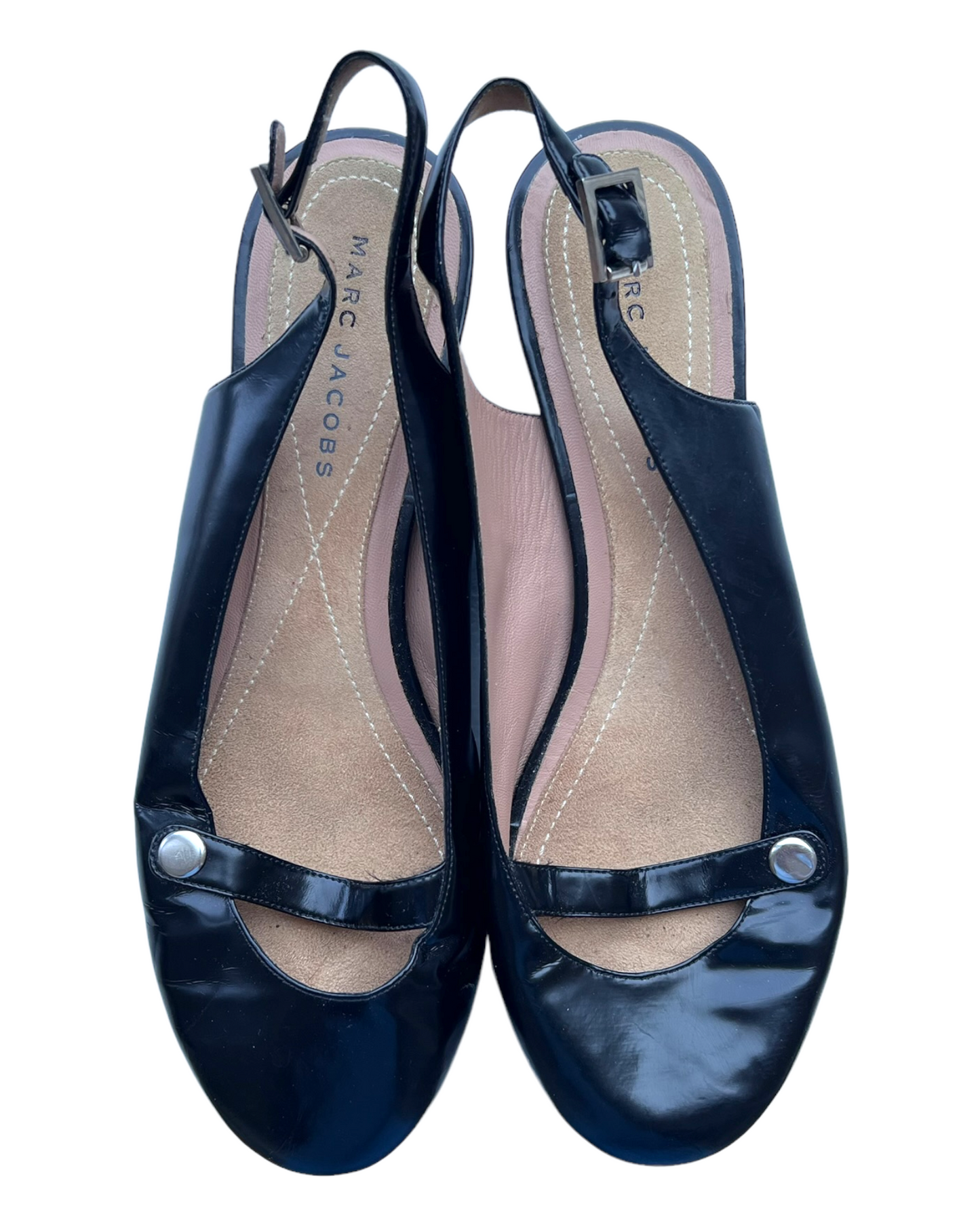 Vintage Marc Jacobs Patent Leather Slingback Flats