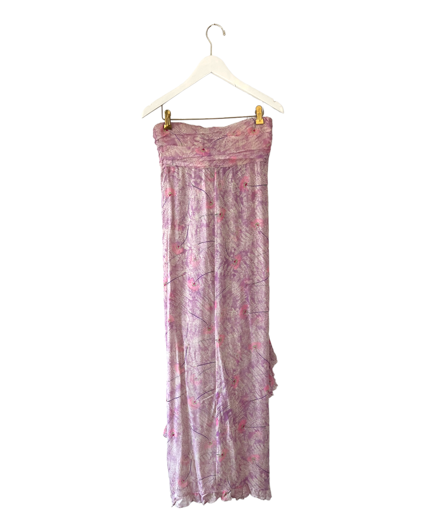 Vintage 1980's Oscar De La Renta Purple Floral Gown