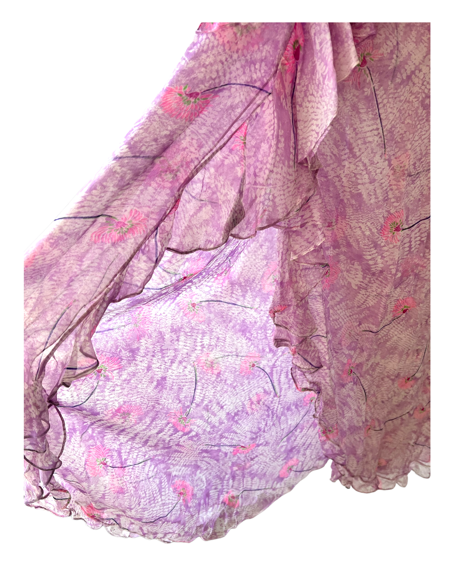 Vintage 1980's Oscar De La Renta Purple Floral Gown