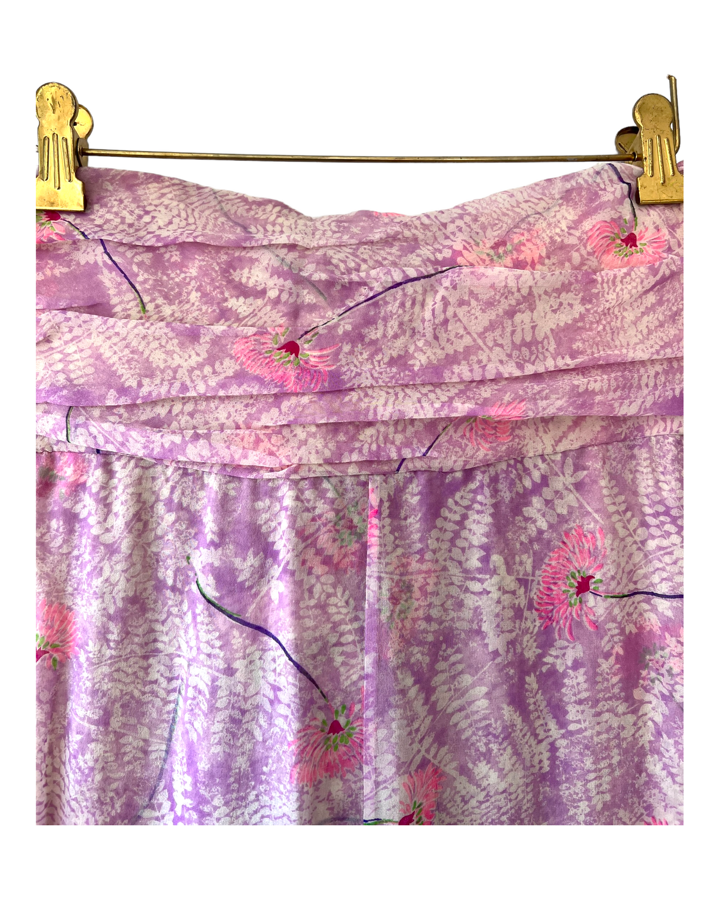 Vintage 1980's Oscar De La Renta Purple Floral Gown