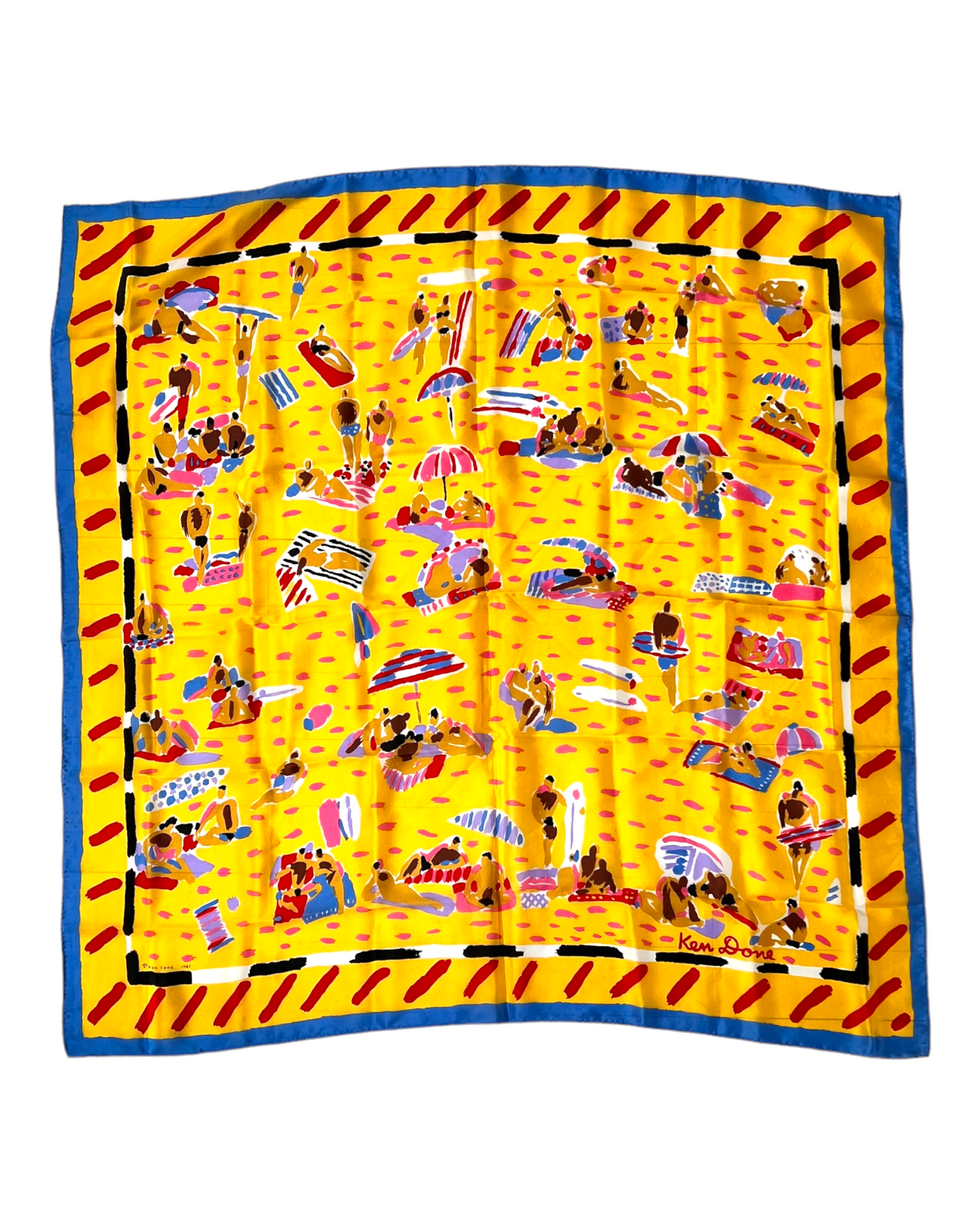 Vintage 1985 Ken Done Silk Scarf