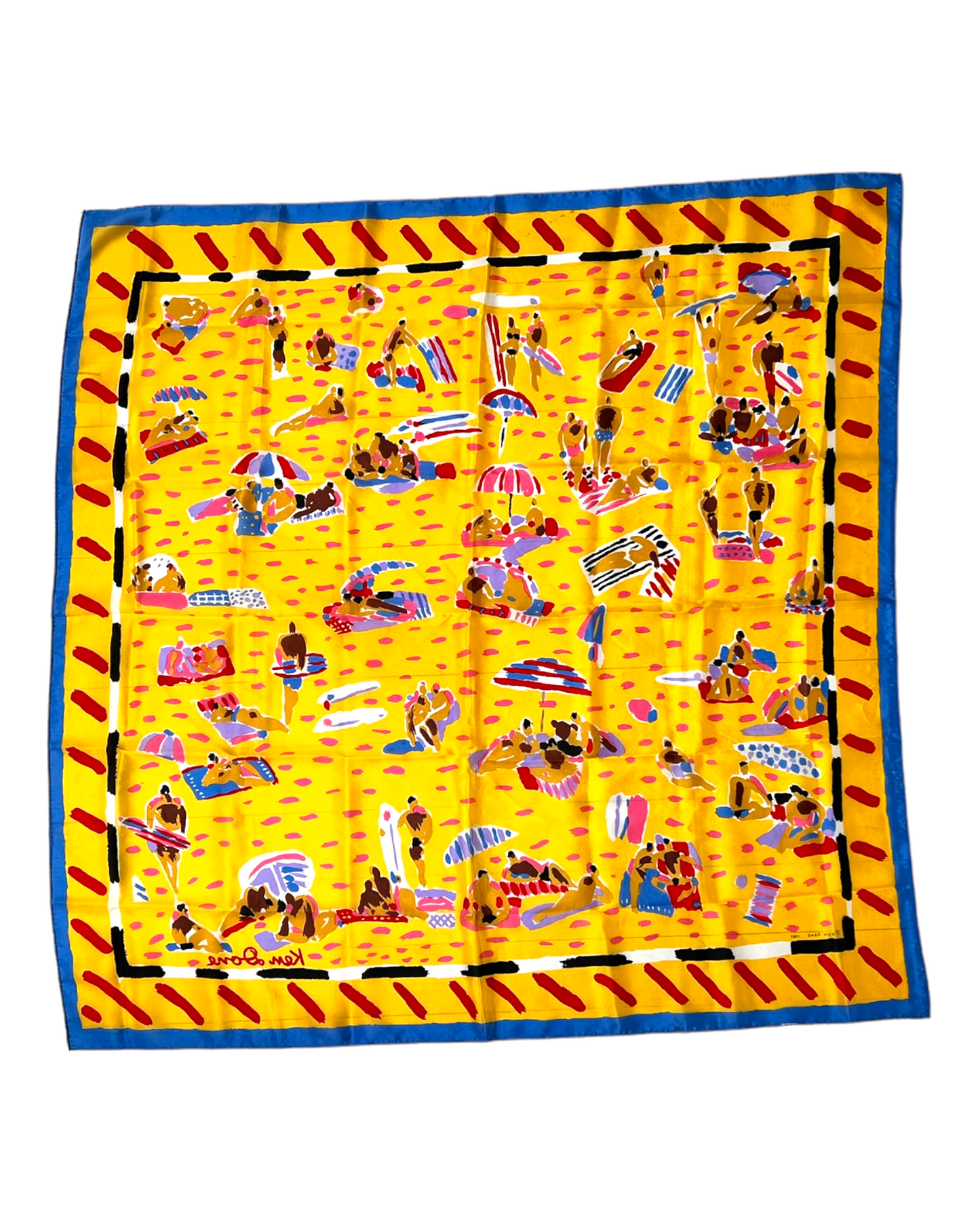 Vintage 1985 Ken Done Silk Scarf