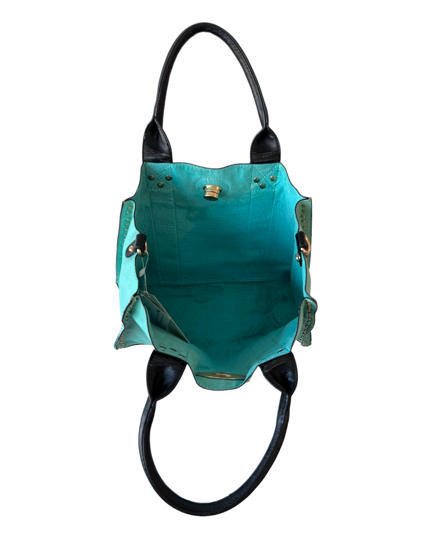 Vintage 2000 Studded Leather Hobo Bag