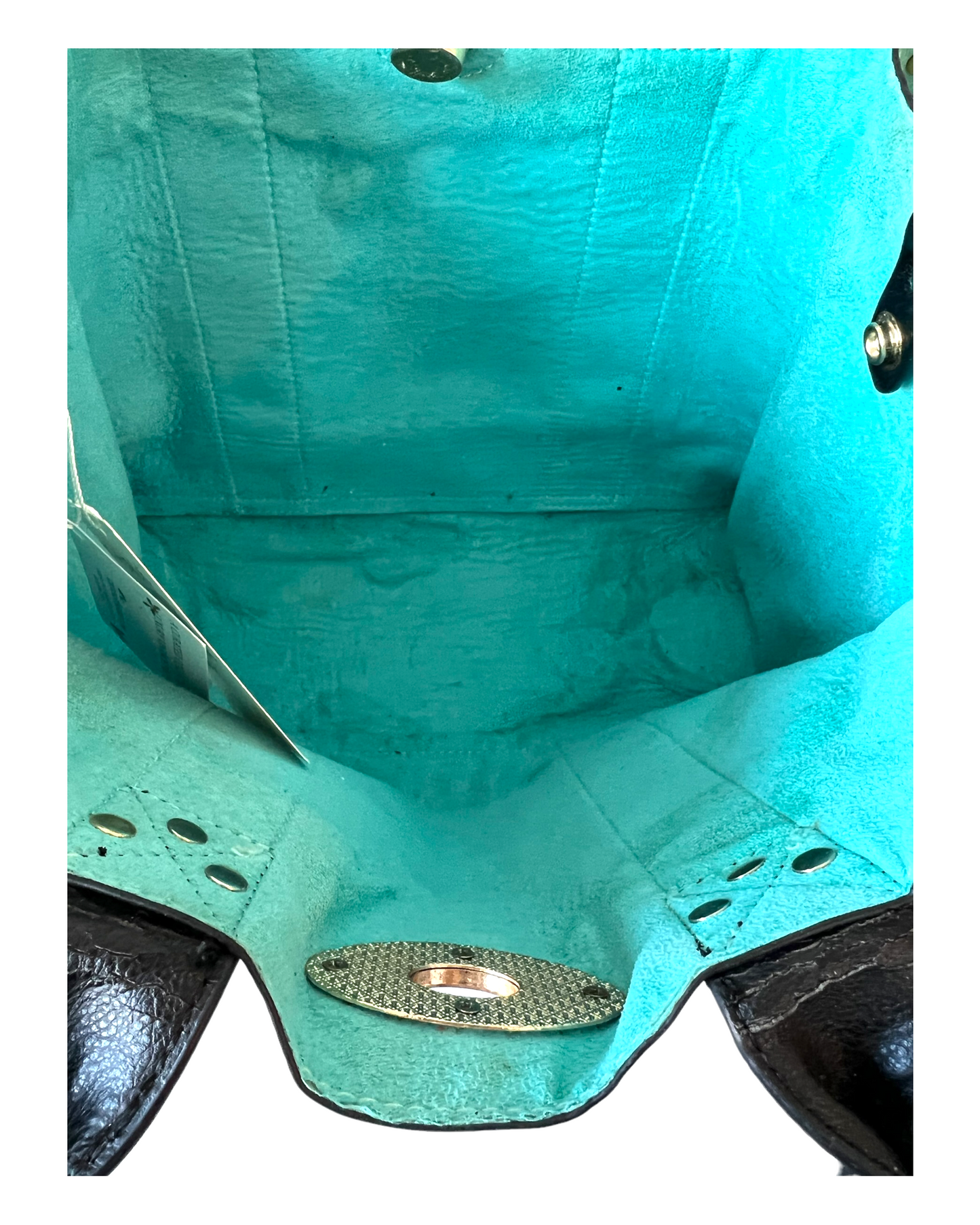 Vintage 2000 Studded Leather Hobo Bag