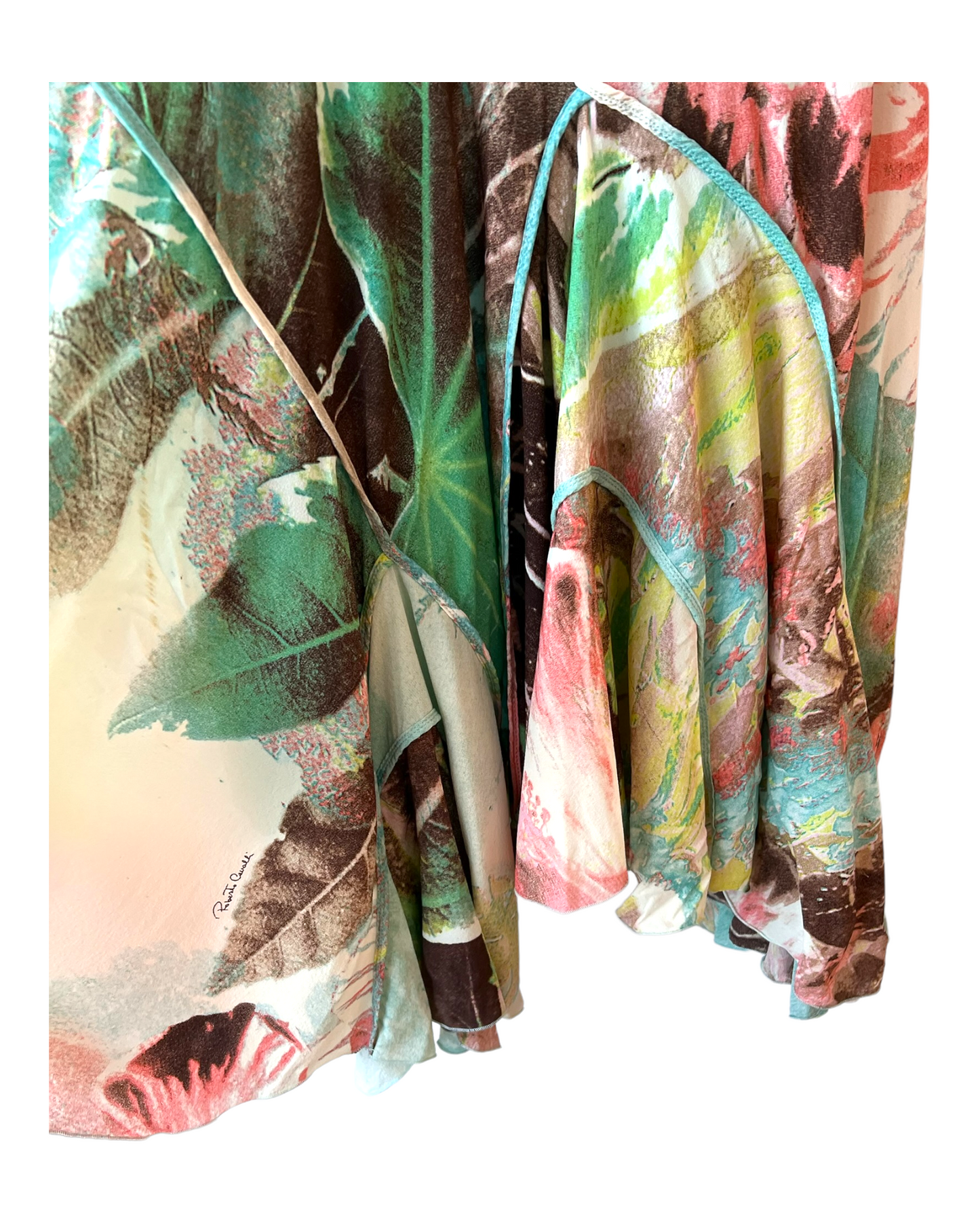 Vintage 2000 Roberto Cavalli Abstract Floral Dress