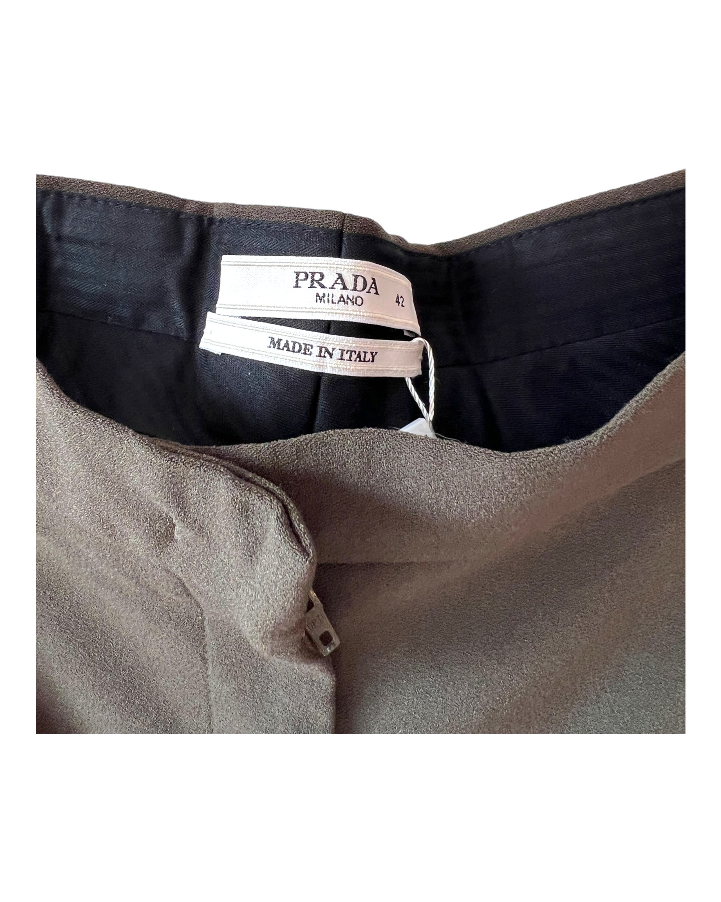 Pre-Loved Prada Olive Green Tapered Trousers