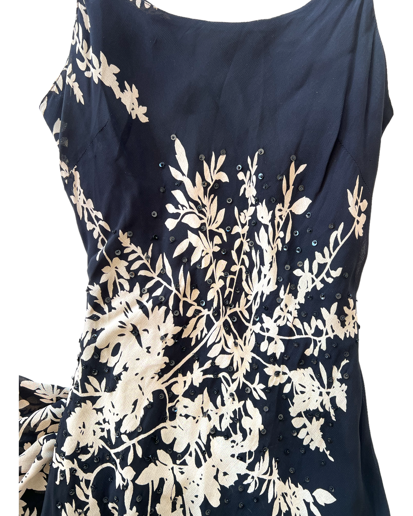 Vintage 1990's Floral Slip Dress with Matching Scarf