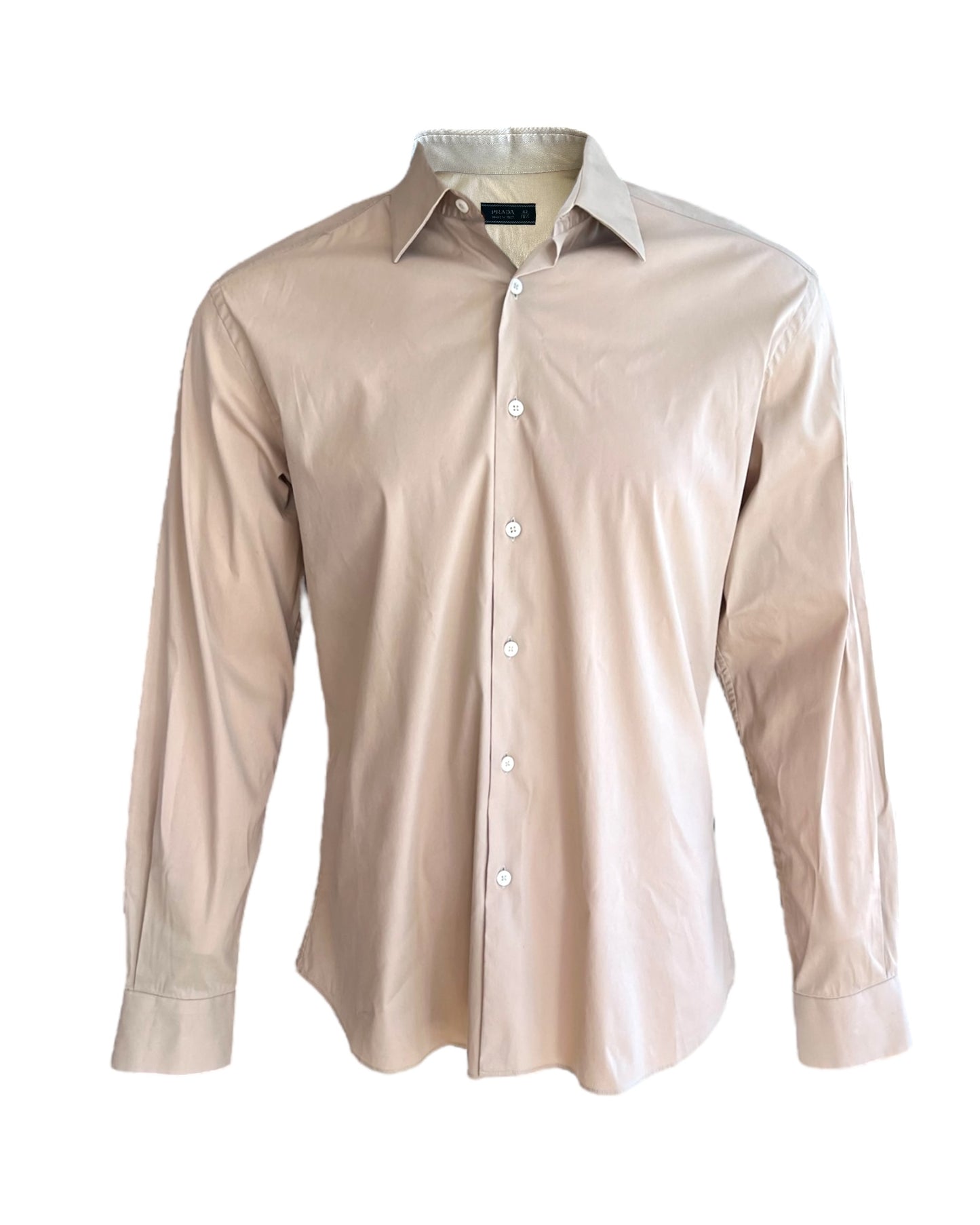 Vintage 2007 Prada Tan Button-Up Shirt