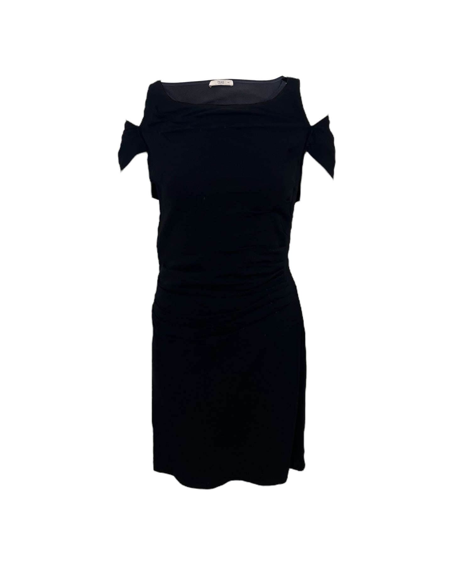 Vintage 2006 Prada Black Off-the-Shoulder Dress