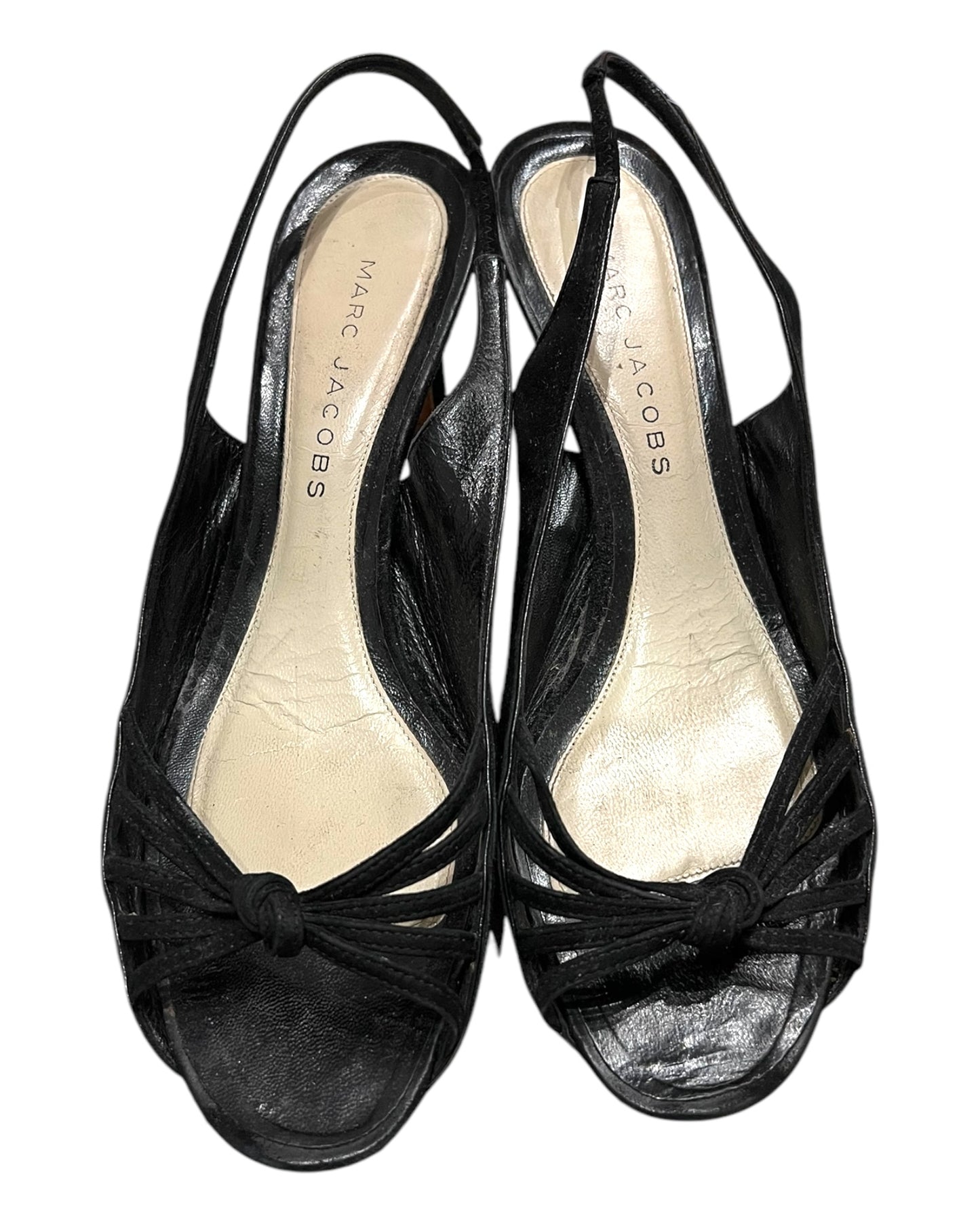 Vintage Marc Jacobs Black Suede Slingback Sandals