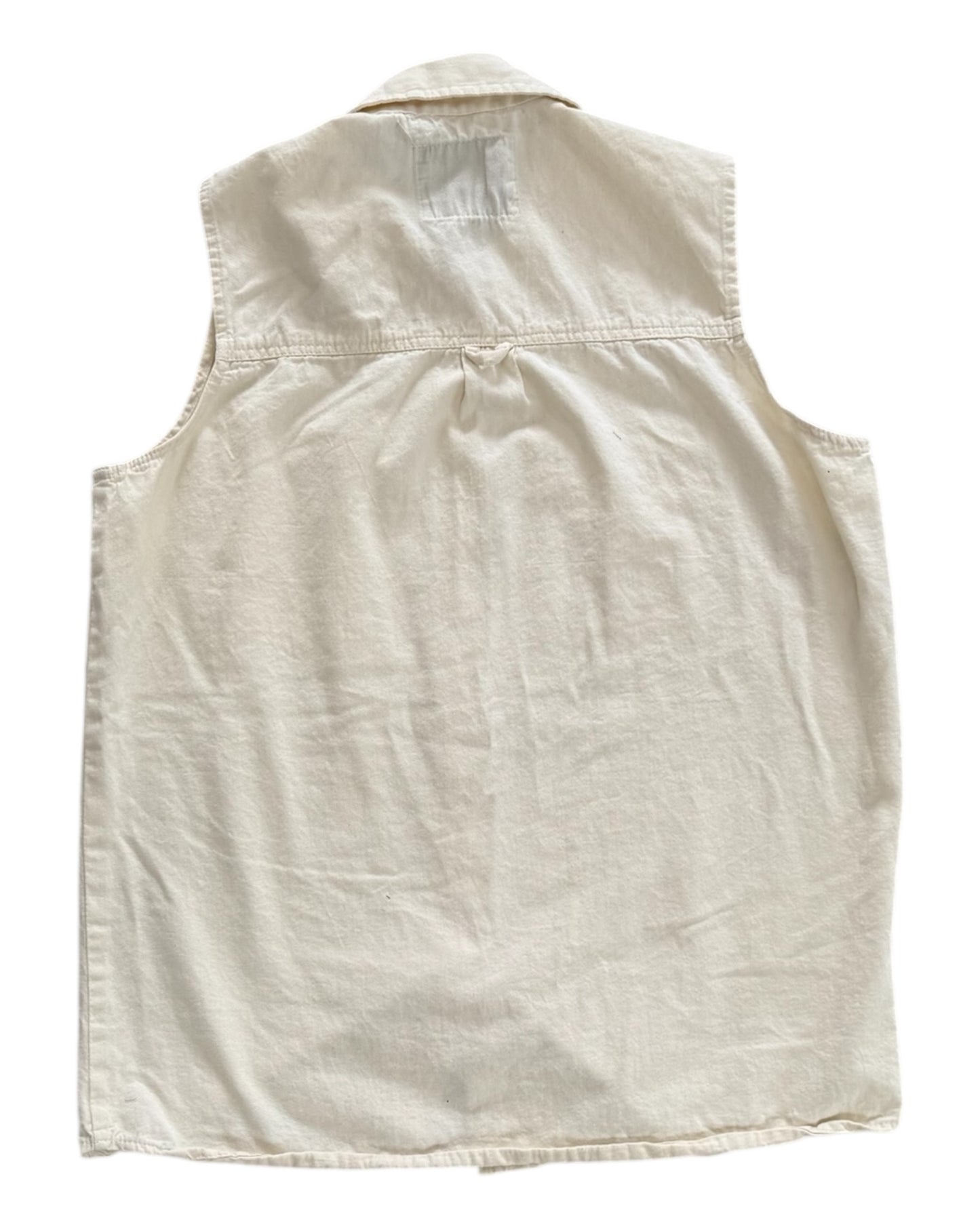 Vintage White Denim Vest