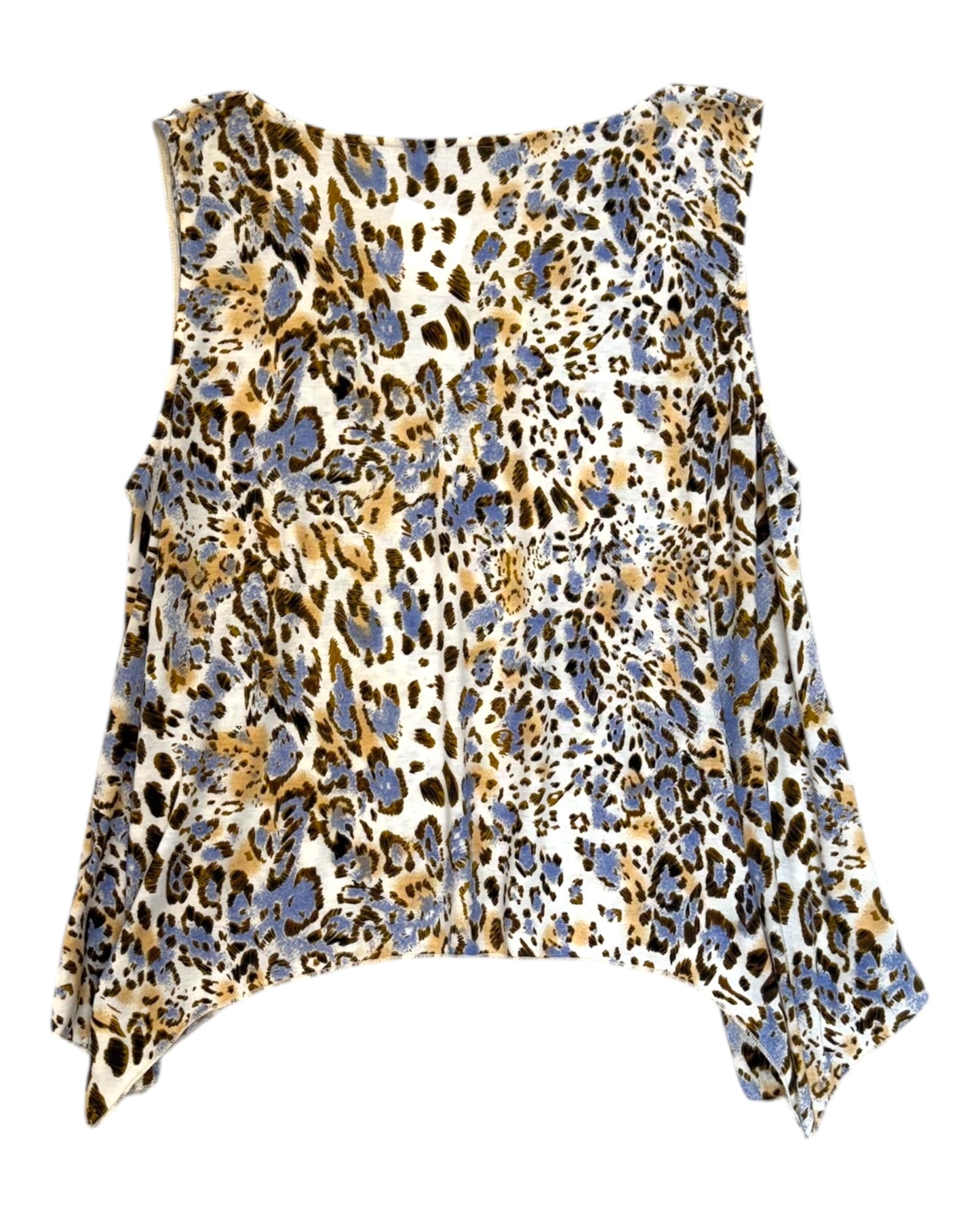 Vintage Y2K Blue Leopard Print Tank Top