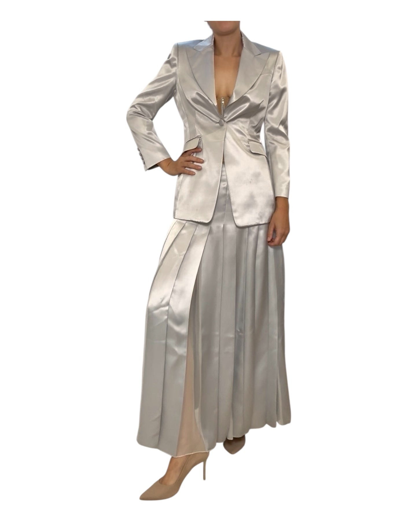 2019 Gabriella Hearst Skirt Suit, Custom Made for Glenn Close