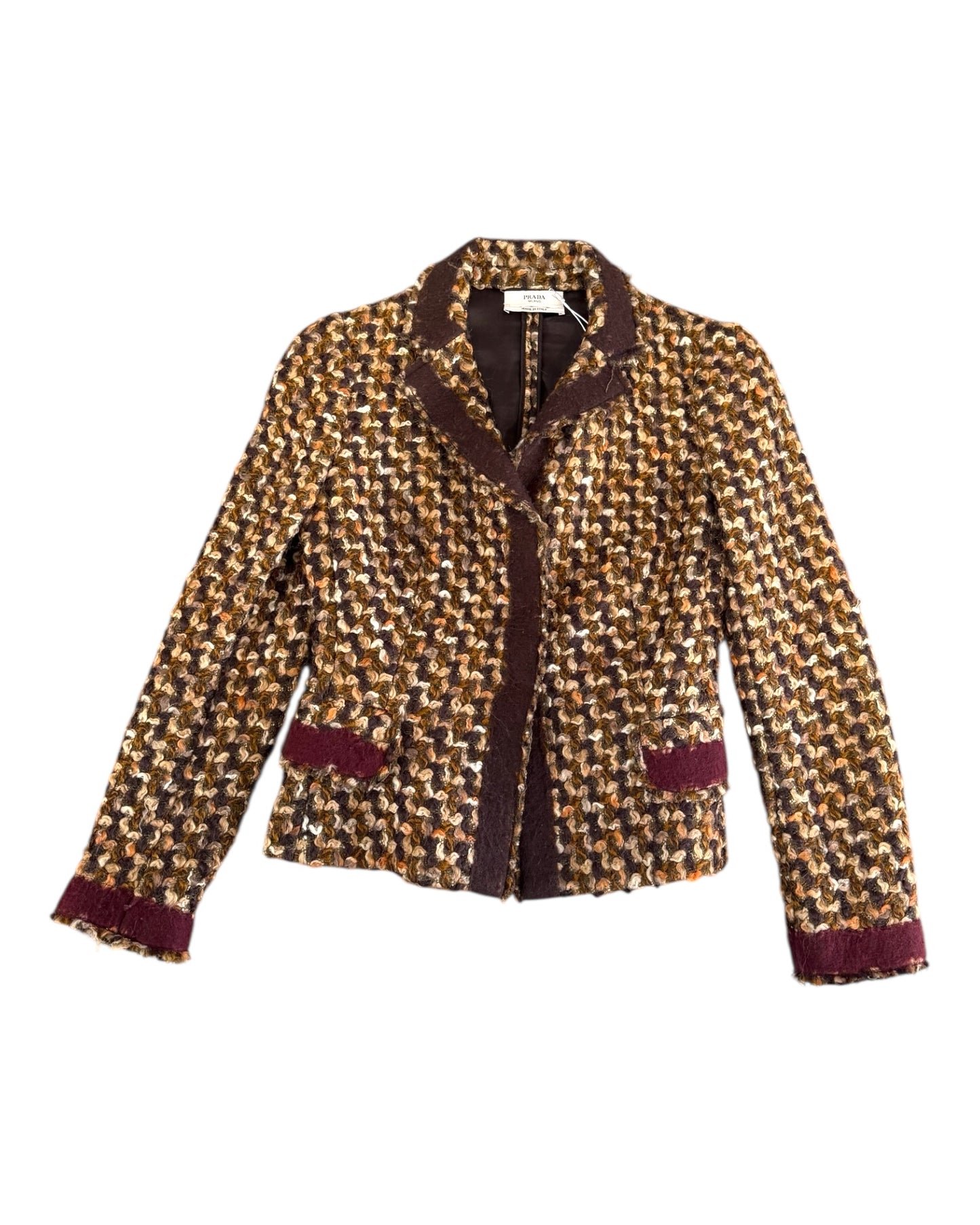 Vintage 2010 Prada Brown Wool Blazer