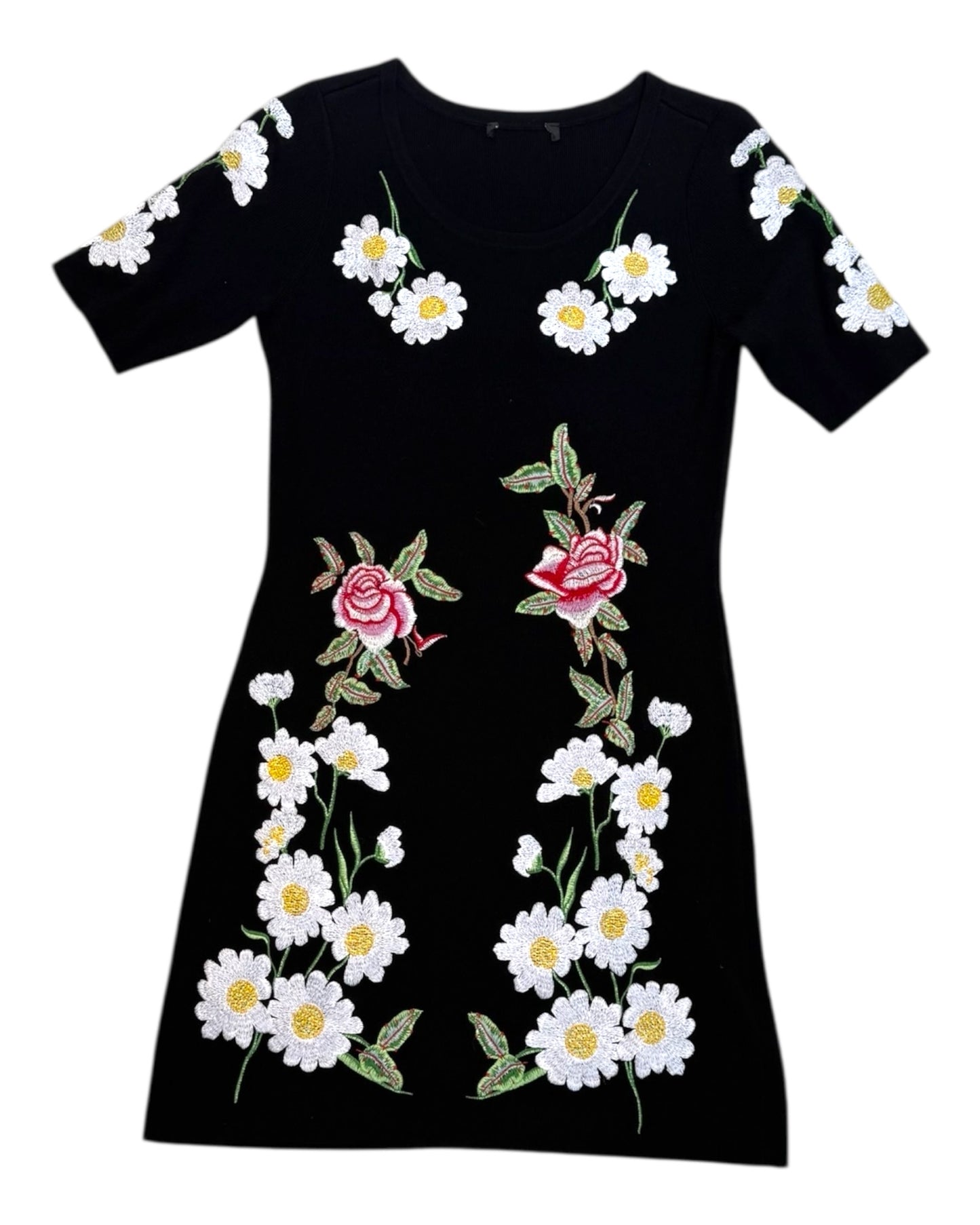 Vintage Floral Embroidered Dress