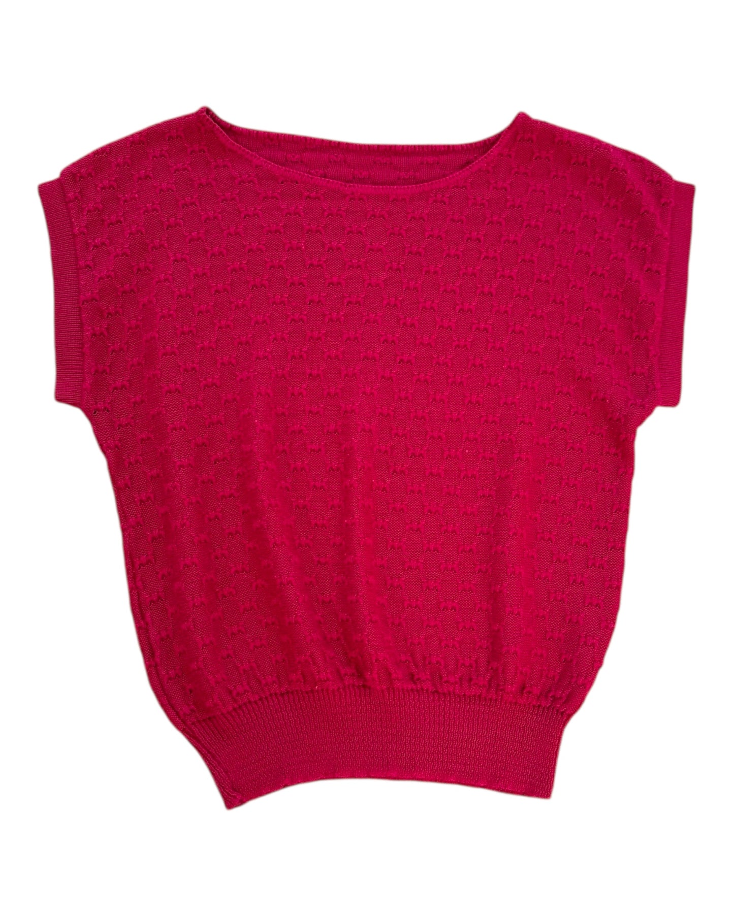 Vintage Pink Knit Sweater Vest