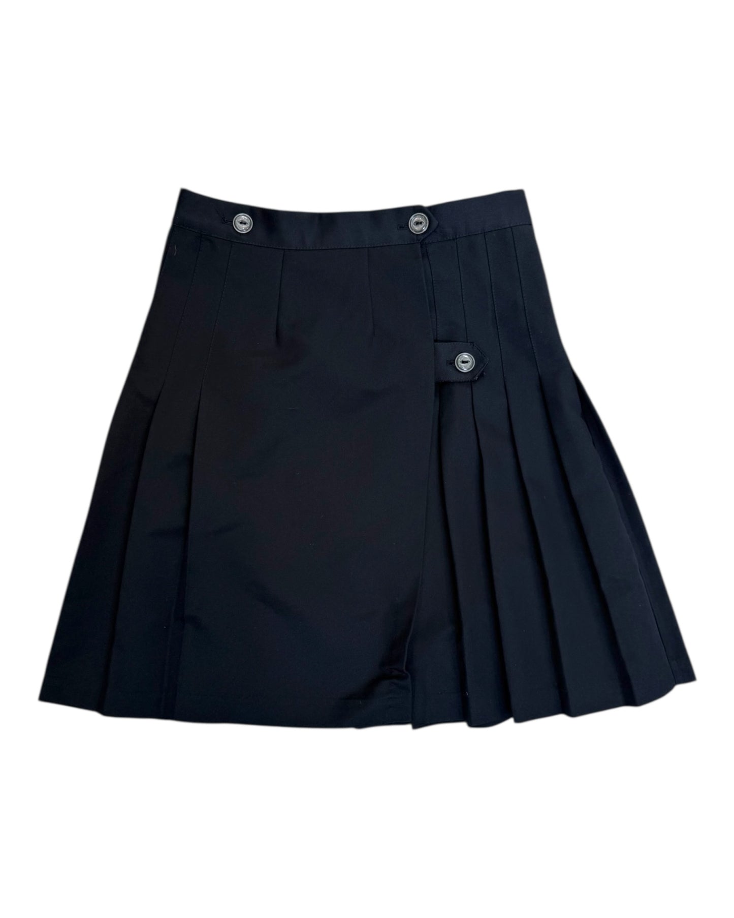 Vintage Navy Blue Pleated Mini Skirt