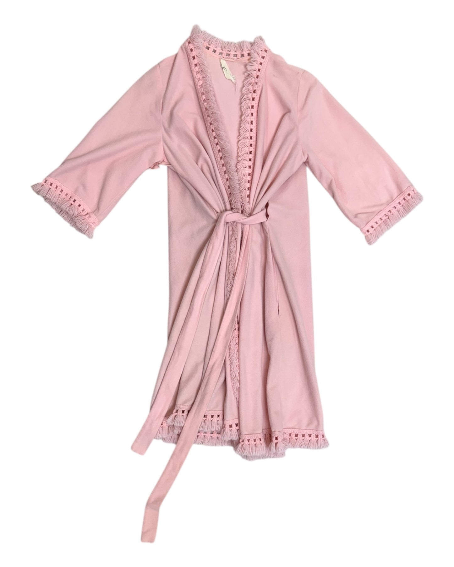 Vintage Pink Fringe Robe