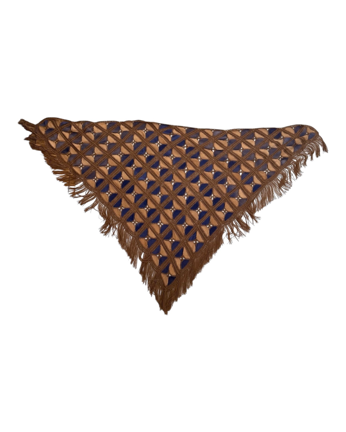 Vintage Suede Fringe Shawl