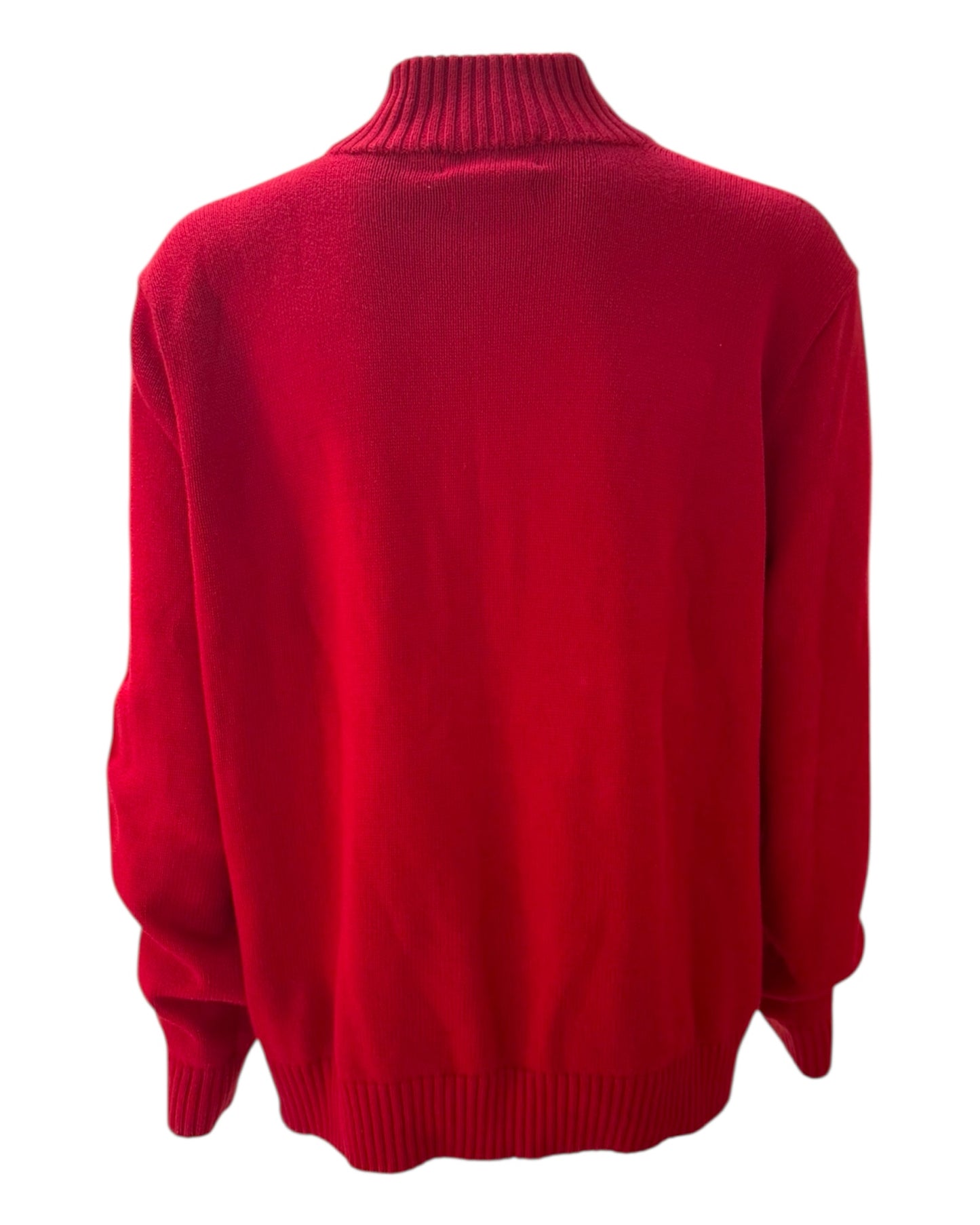 Vintage Polo by Ralph Lauren Red Quarter-Zip Sweater