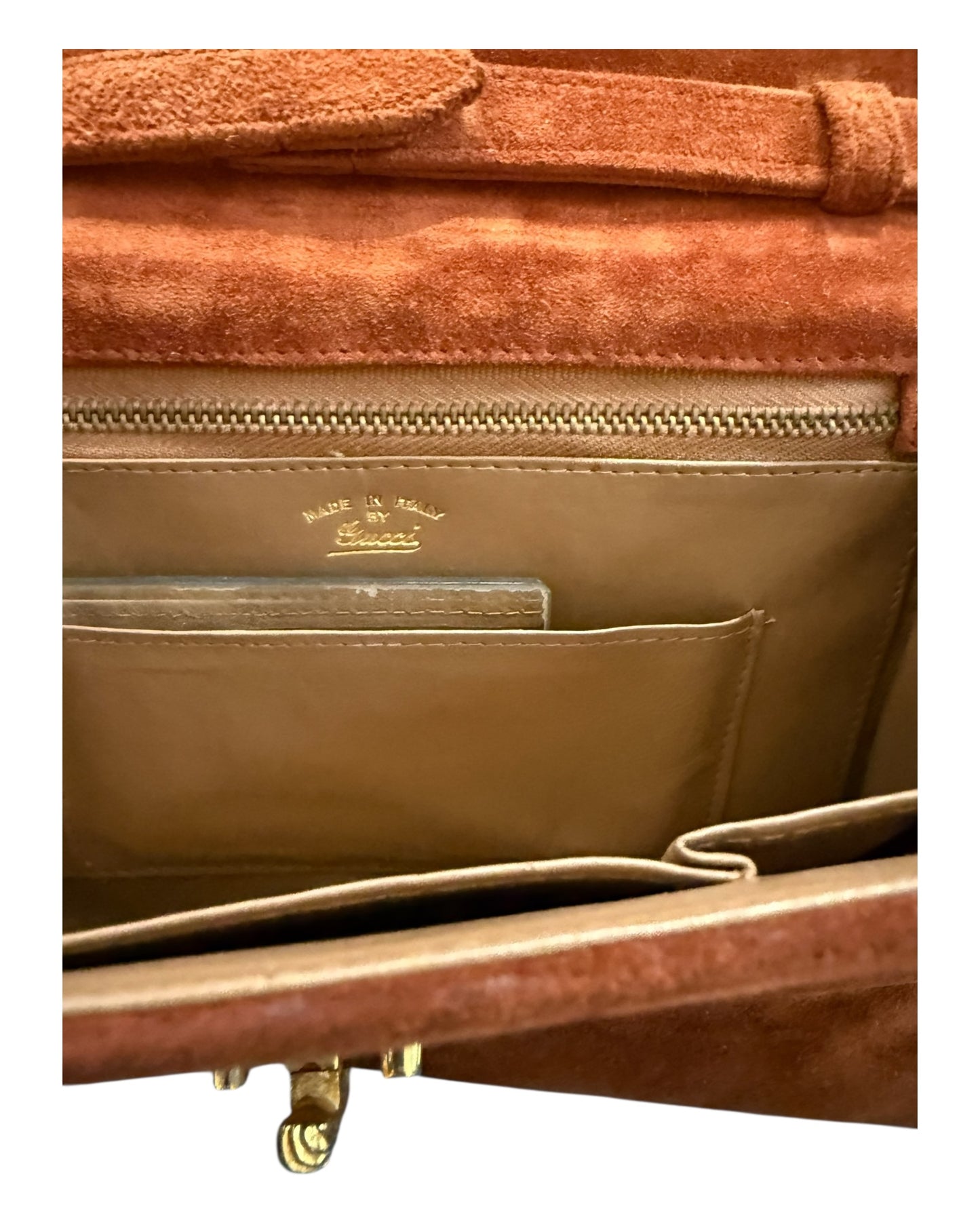 Vintage Gucci Brown Suede Shoulder Bag