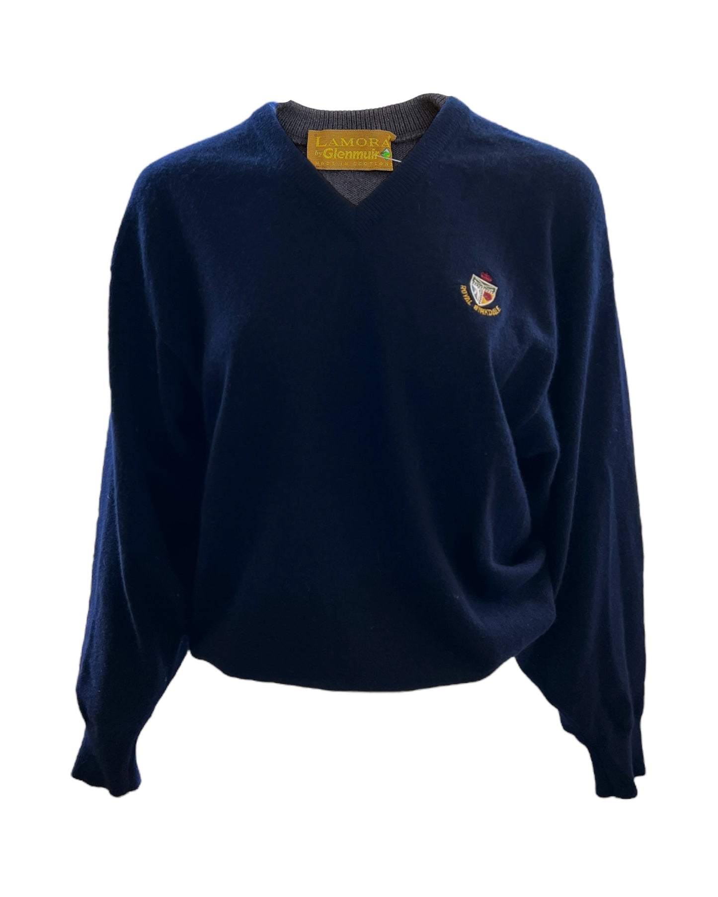 Vintage Royal Birkdale Navy Blue Lamora Wool Sweater.