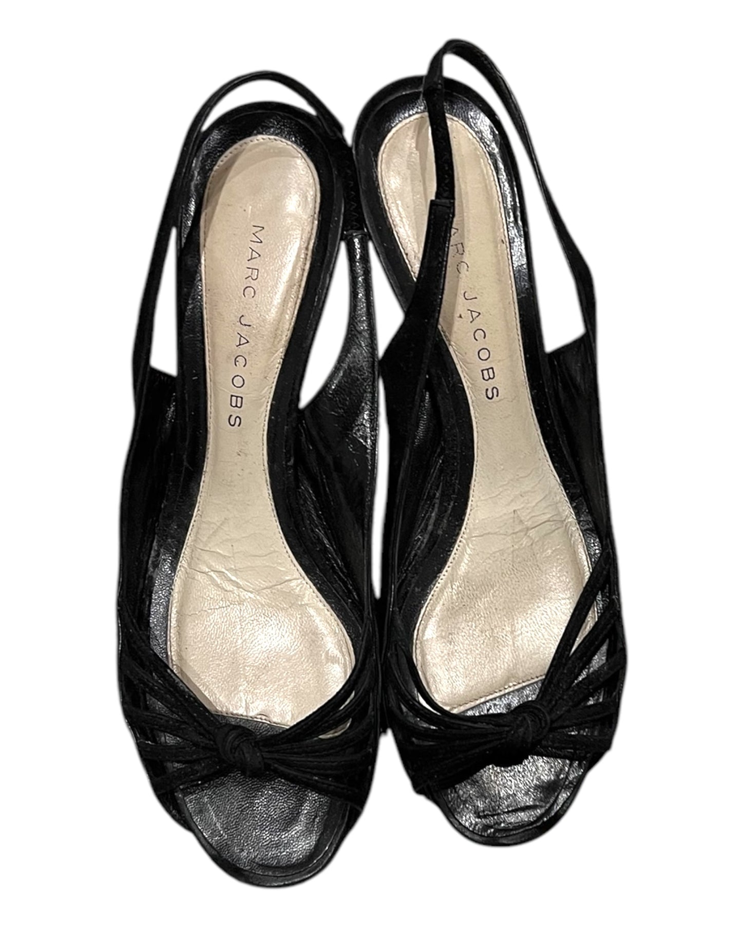 Vintage Marc Jacobs Black Suede Slingback Sandals