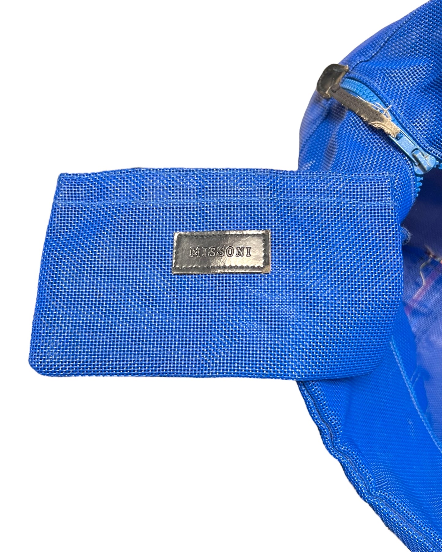 Vintage Missoni Blue Mesh Duffle Bag