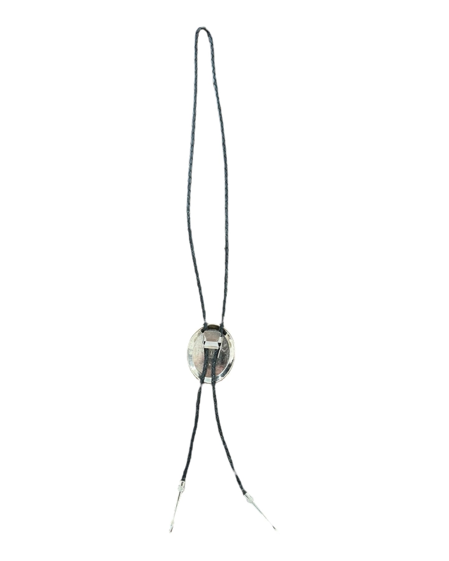 Vintage Peacock Feather Black Bolo Tie