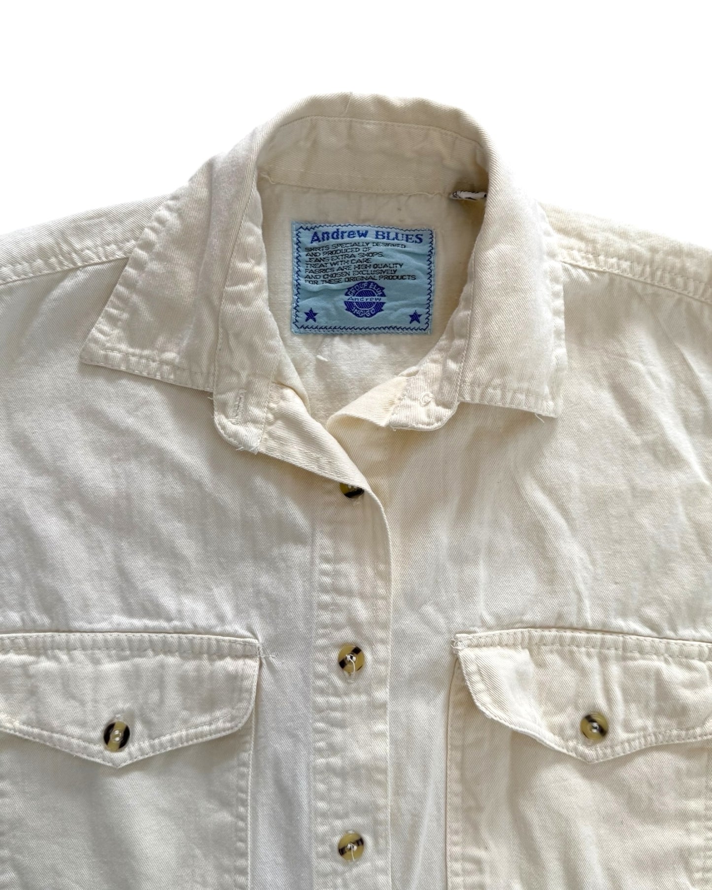 Vintage White Denim Vest