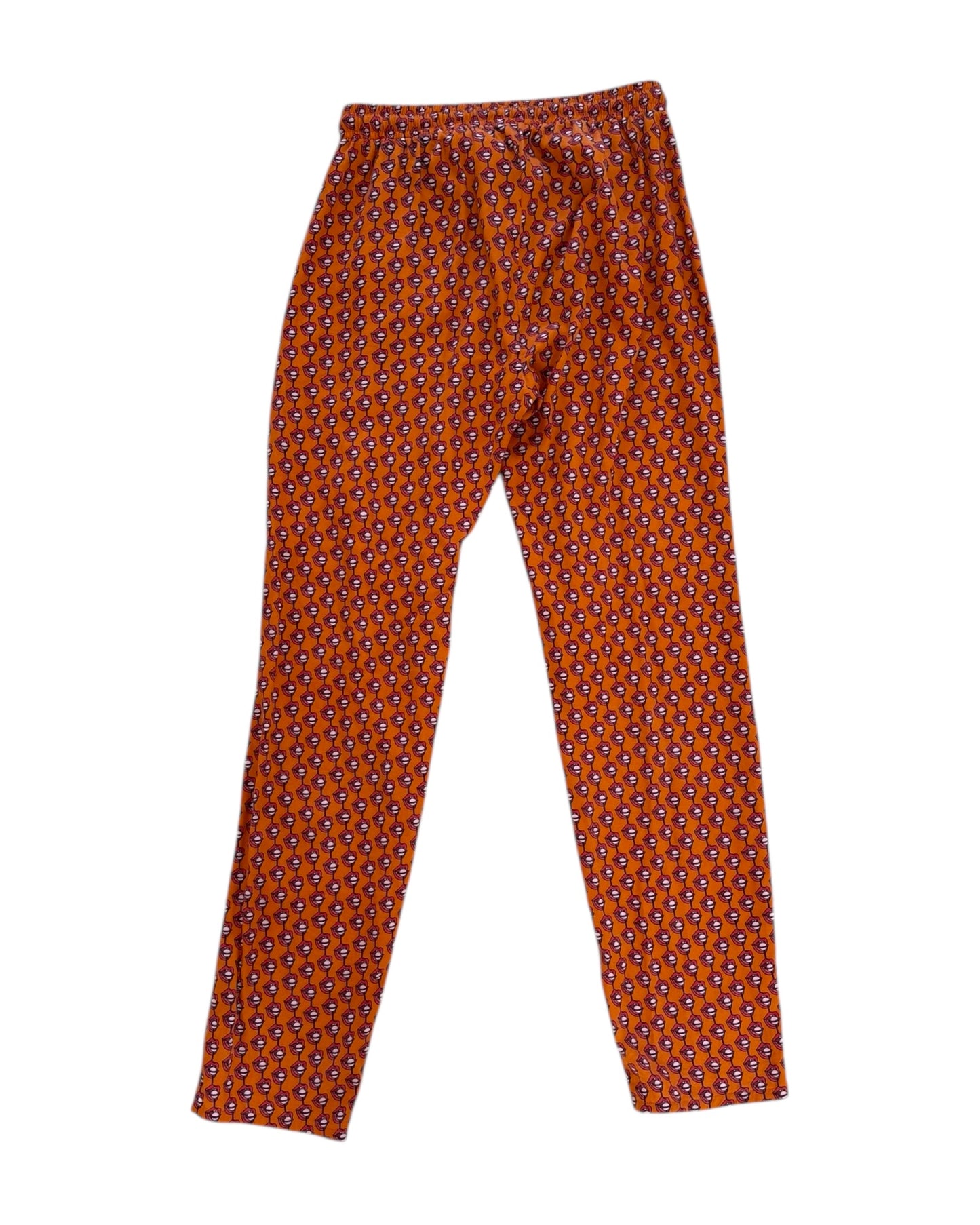 Pre-Loved Le Bou Bou Orange Printed Pants