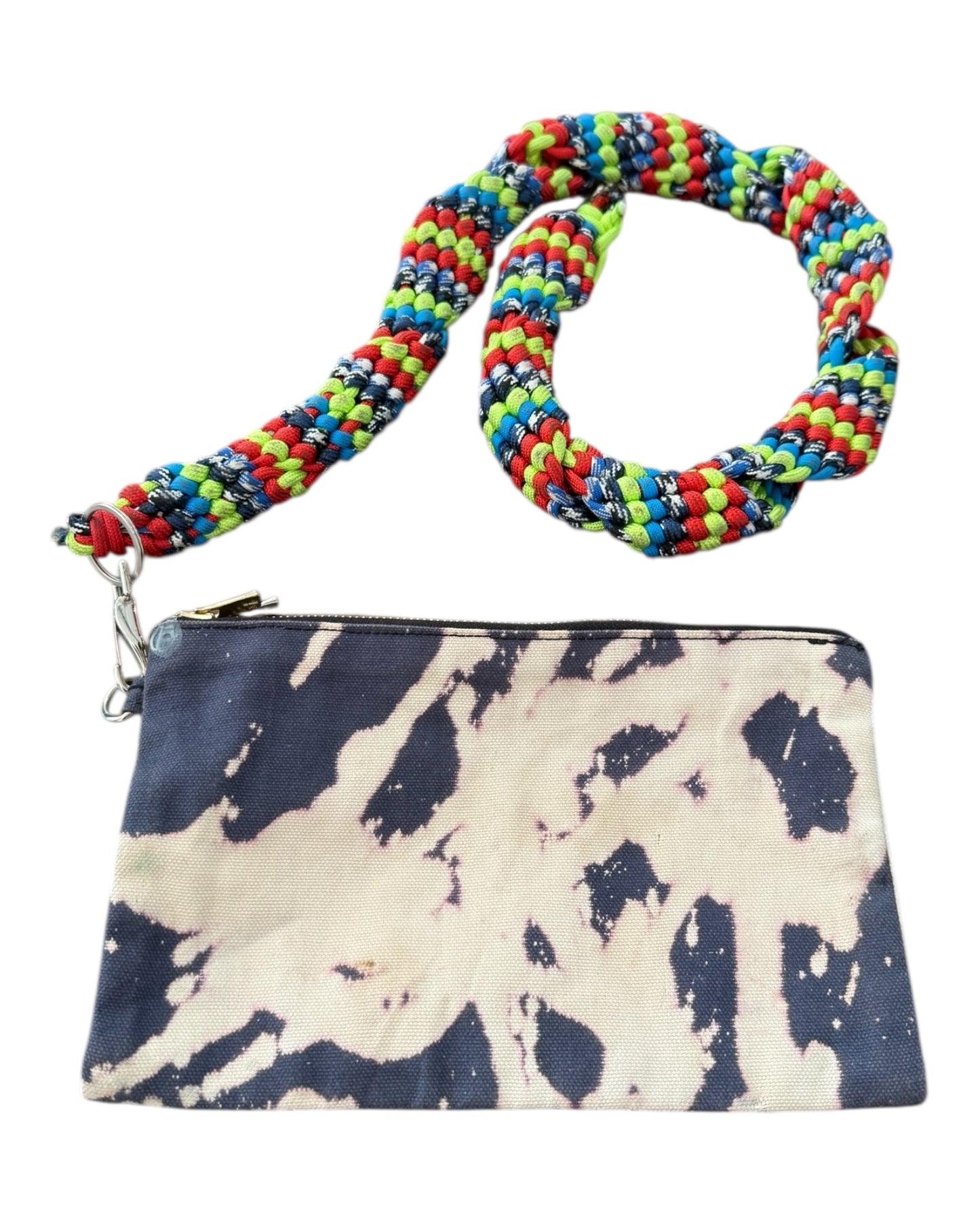 Reworked Vintage Clutch with XL Braided Handle