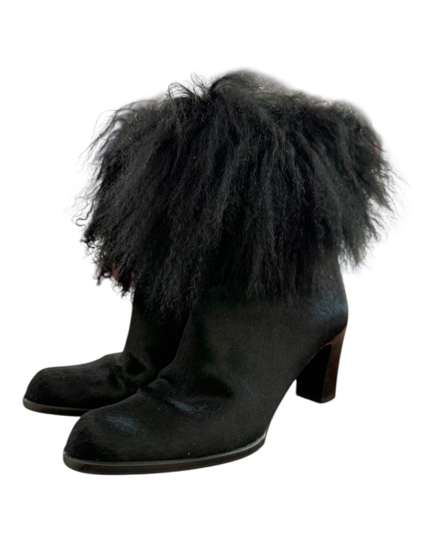 Vintage Bally Angora Black Boots