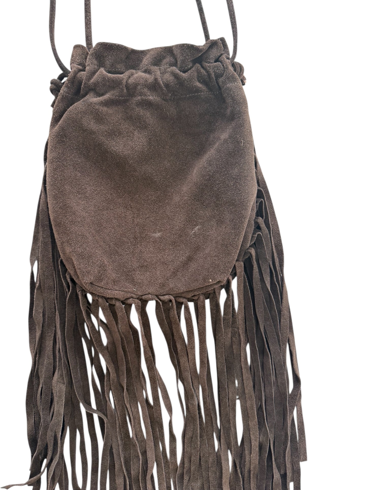 Vintage Carlos Falchi Chocolate Brown Suede Fringe Bag