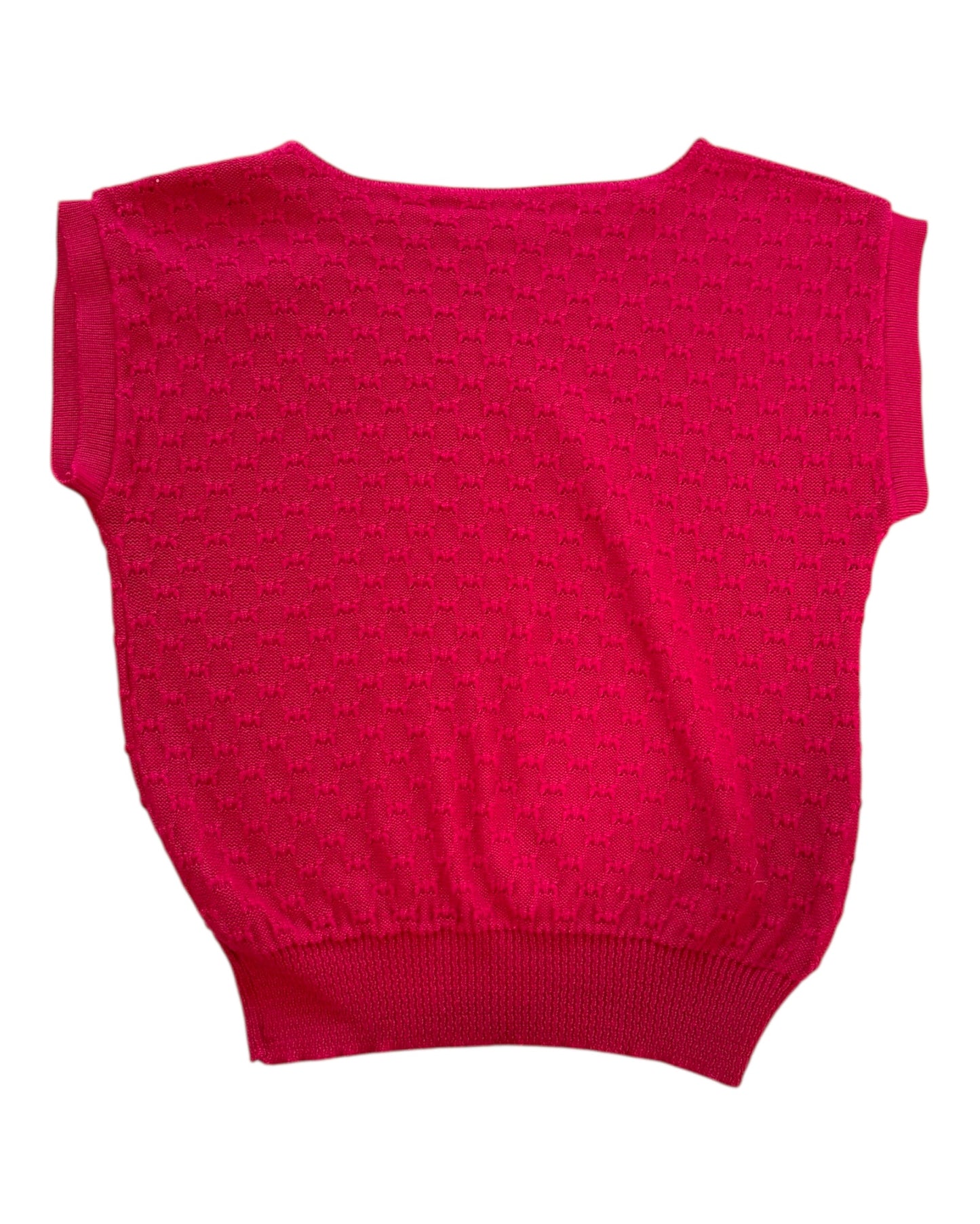 Vintage Pink Knit Sweater Vest