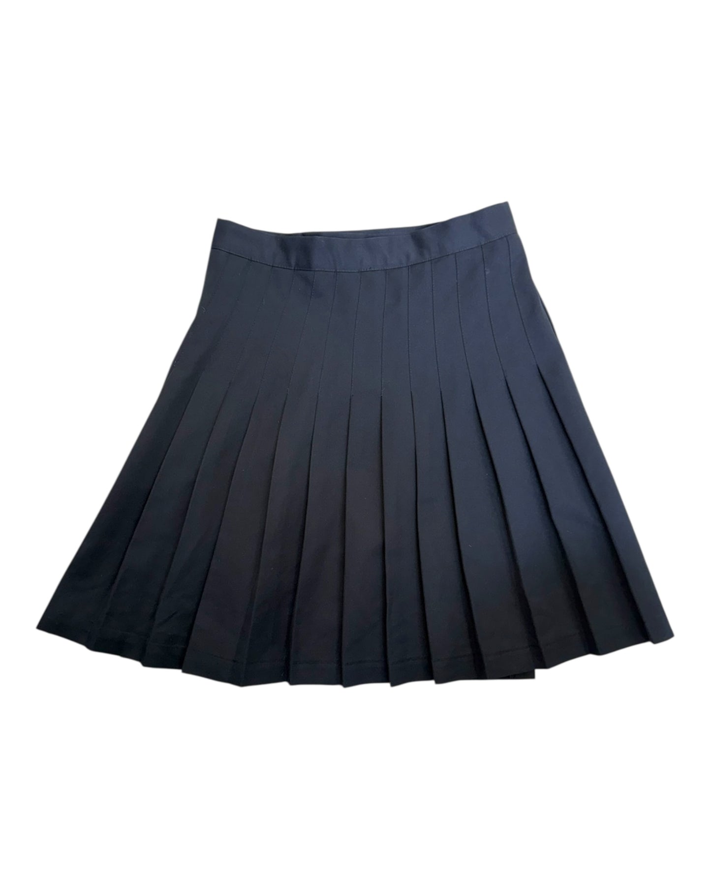 Vintage Navy Blue Pleated Mini Skirt