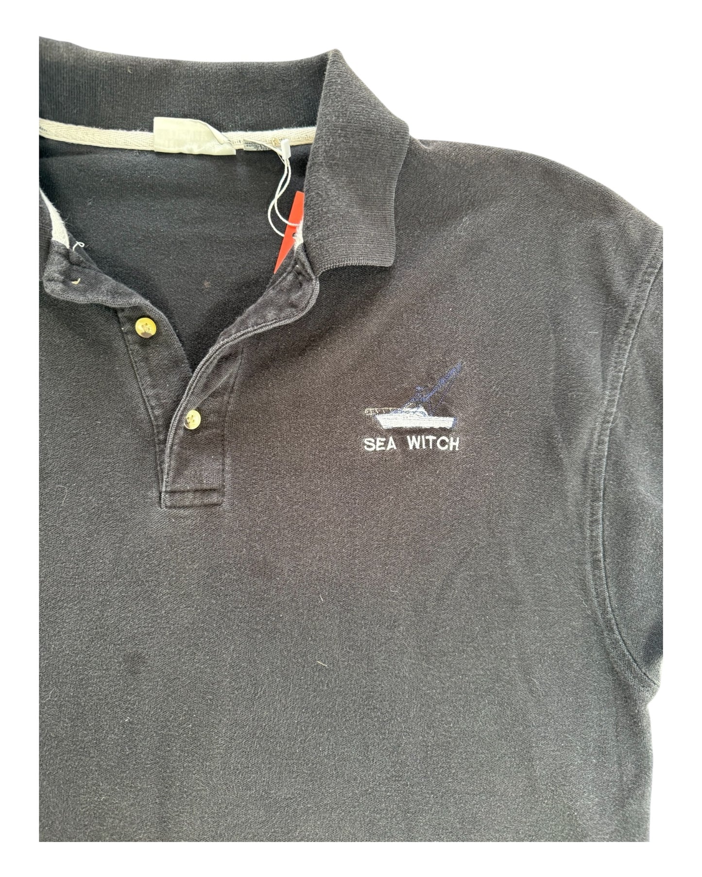 Vintage "Sea Witch" Black Polo Top