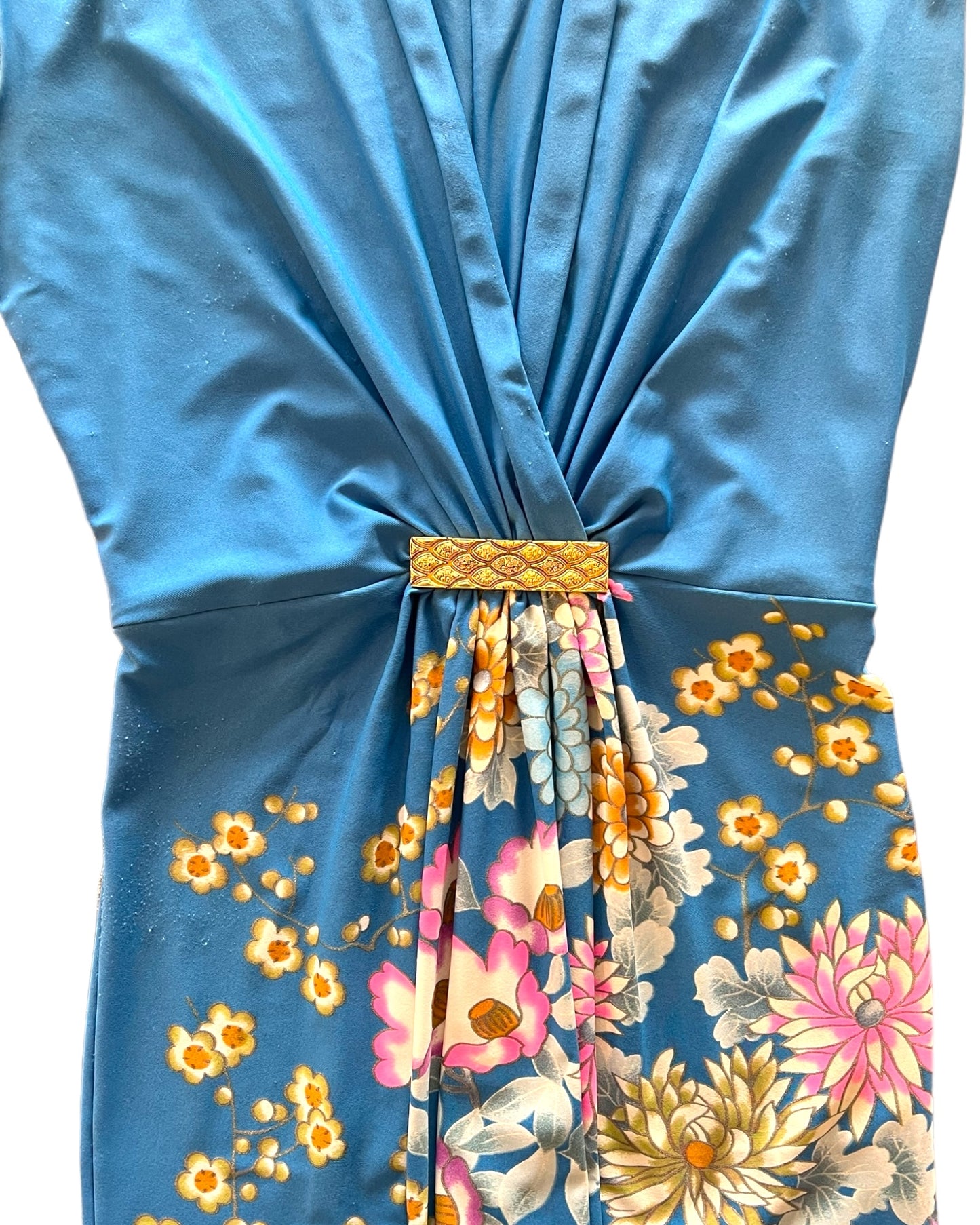 Vintage 2008 Roberto Cavalli Blue Chinoiserie Dress