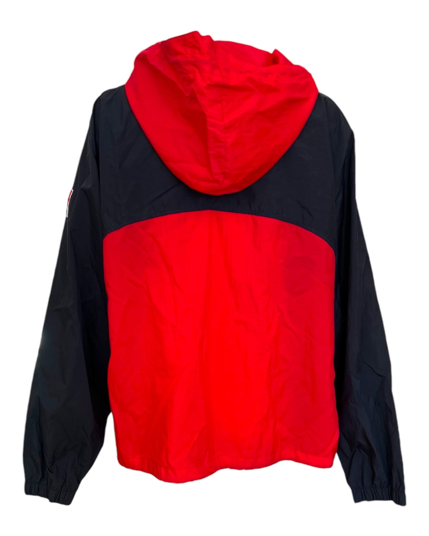 Vintage 1990s Marlboro Adventure Team Red and Black Nylon Windbreaker Jacket