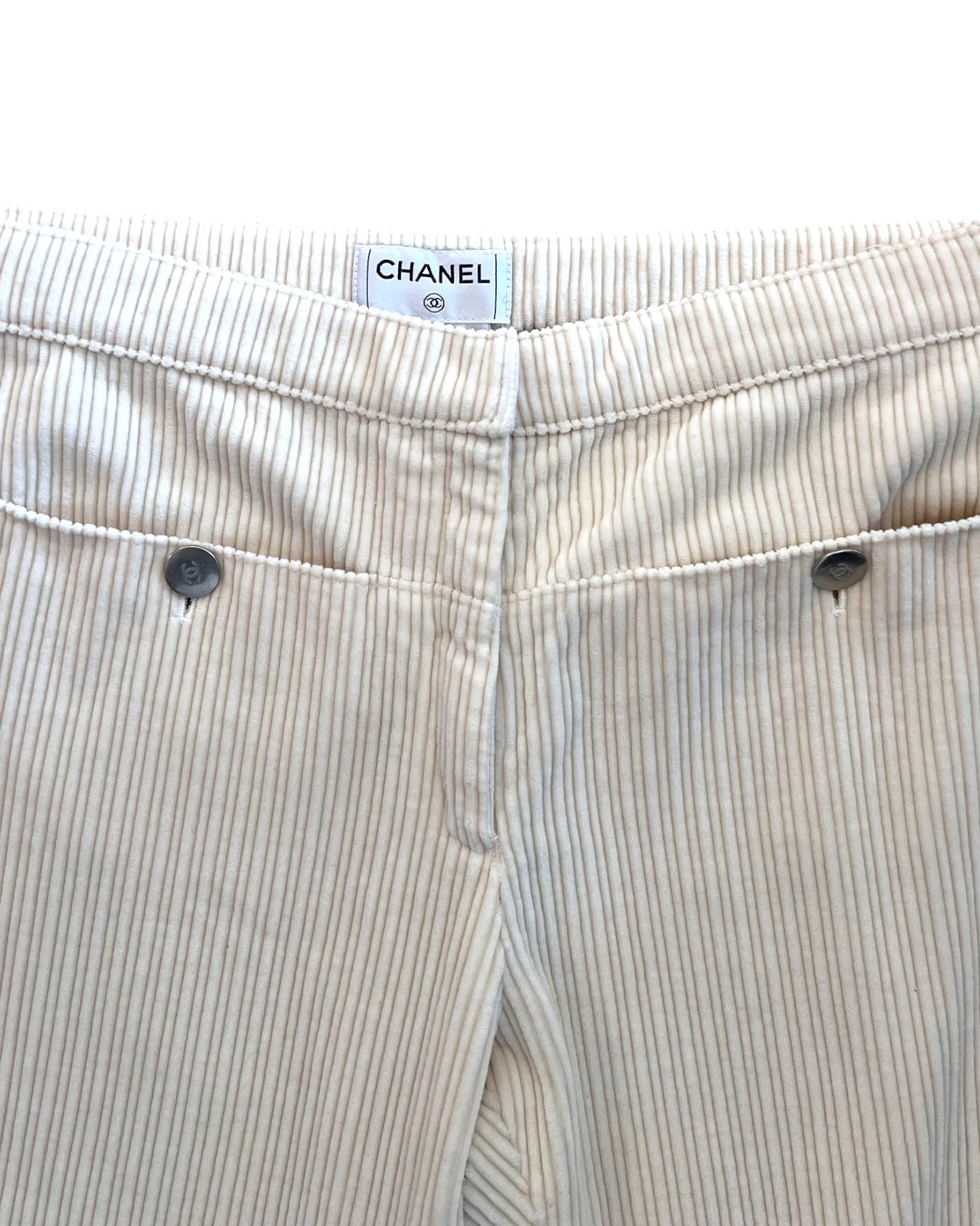 Vintage 2006 Chanel Corduroy Flare Pants