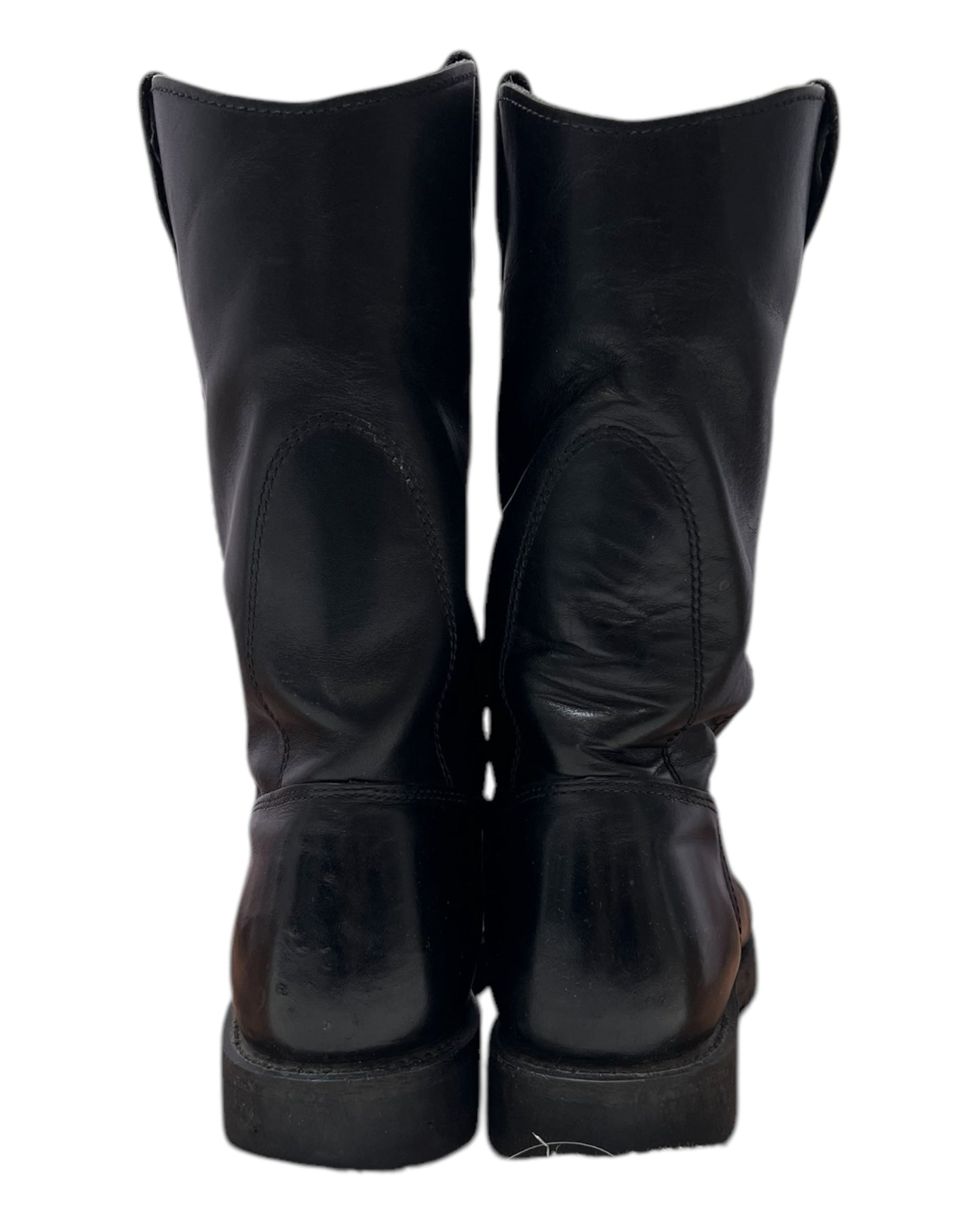 Vintage Harley Davidson USA Black Leather Boots