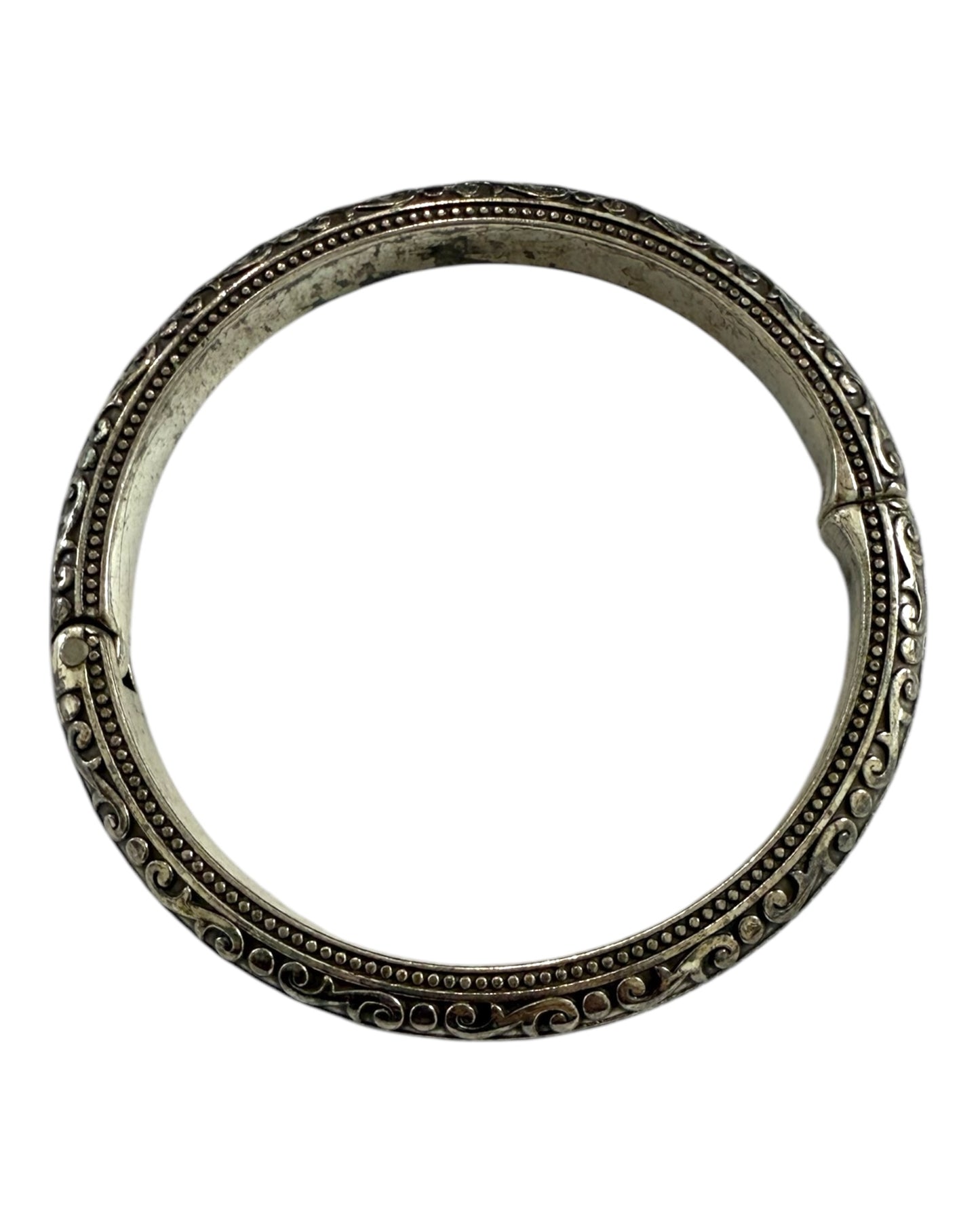 Vintage Silver Engraved Bangle