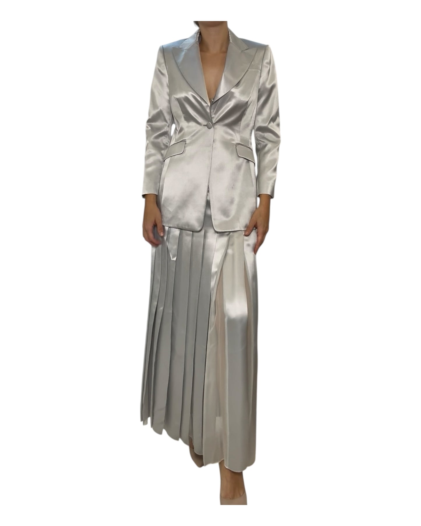 2019 Gabriella Hearst Skirt Suit, Custom Made for Glenn Close