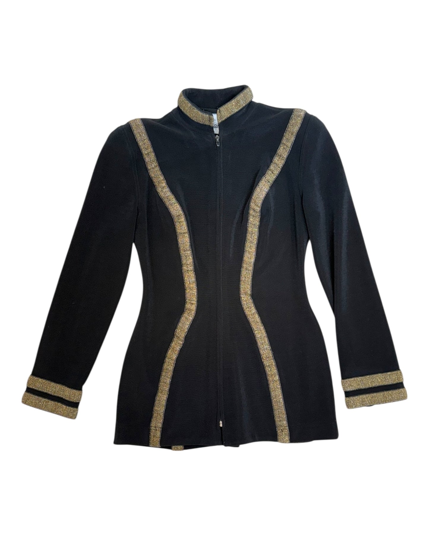 Vintage Black and Gold Stretchy Pant Suit