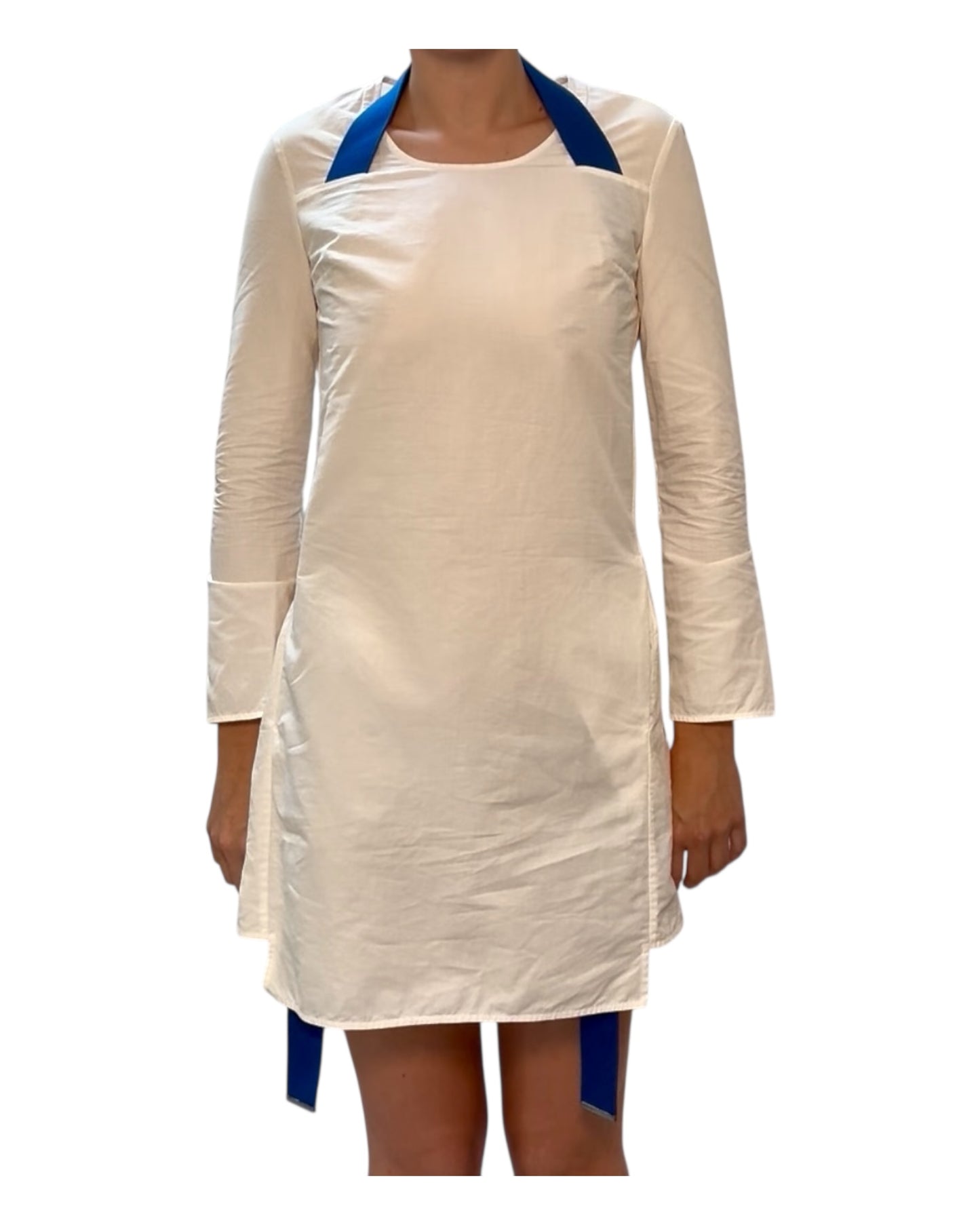 Pre-Loved Acne Studios White Mini Dress with Blue Belt